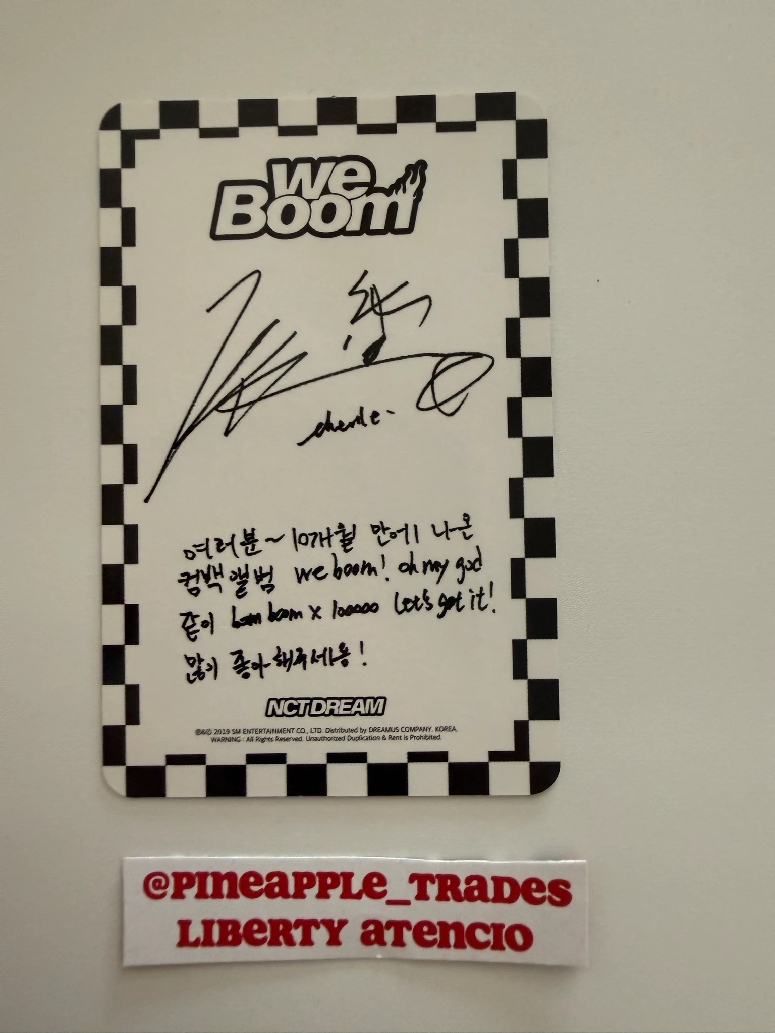 NCT DREAM Chenle NCT DREAM - Chenle - We Boom Album kihno ver. listing photo 2