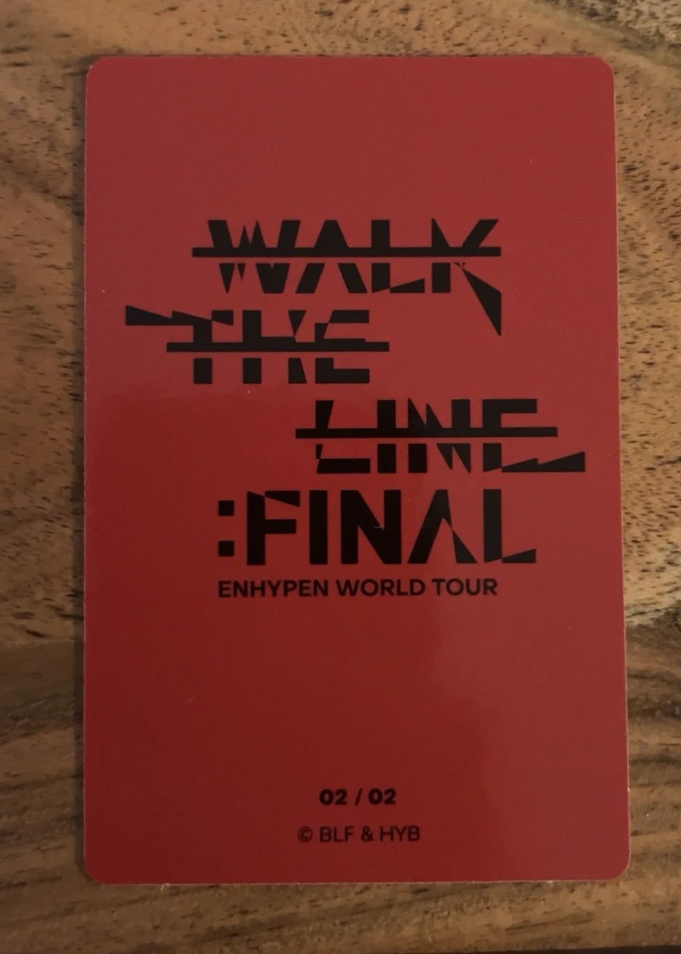 ENHYPEN ENHYPEN - 'WALK THE LINE' World Tour Event trading card photocard set tour merch listing photo 2