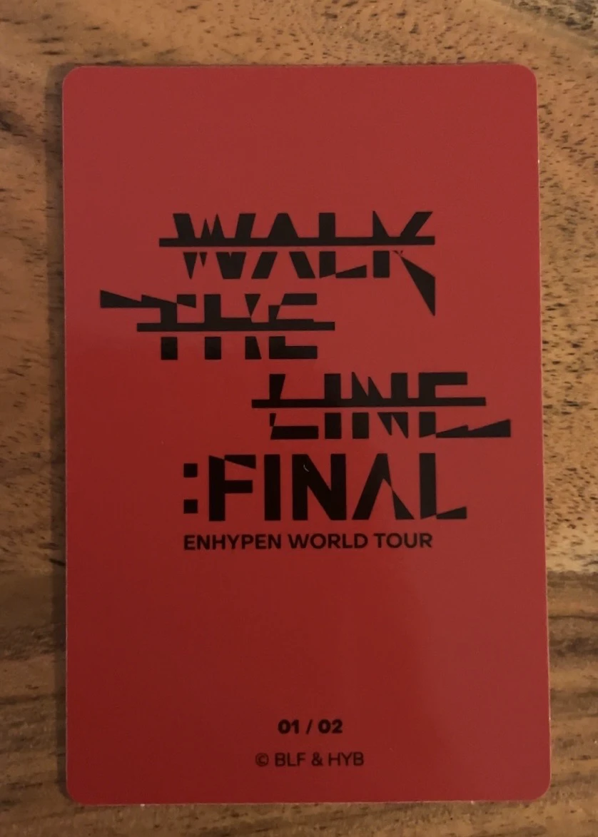 ENHYPEN ENHYPEN - 'WALK THE LINE' World Tour Event trading card photocard set tour merch listing photo 2