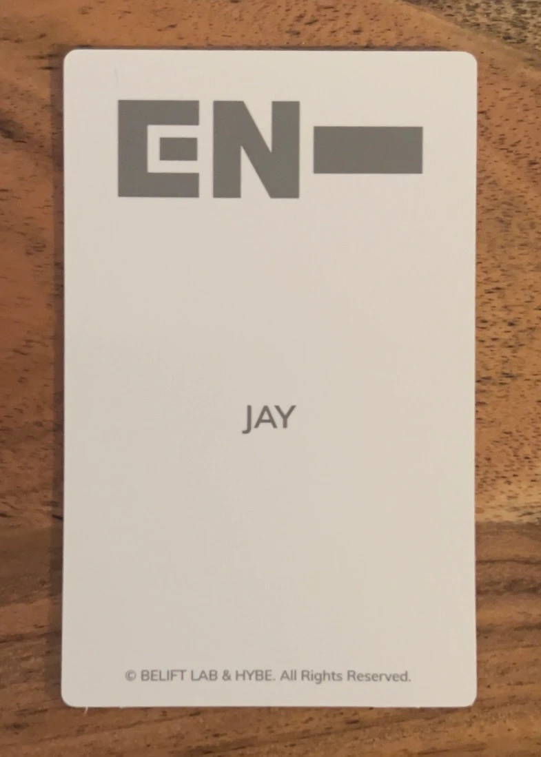 ENHYPEN Jay ENHYPEN - Jay - Official Light Stick Ver. 2 Other lightstick photocard set listing photo 2