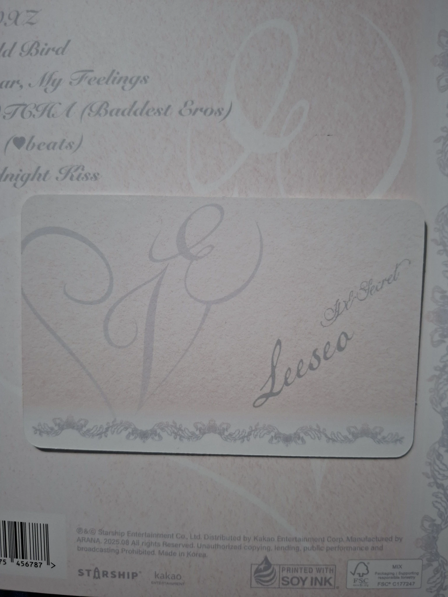 IVE Leeseo IVE - Leeseo - IVE SECRET Album album photocard MD version listing photo 2