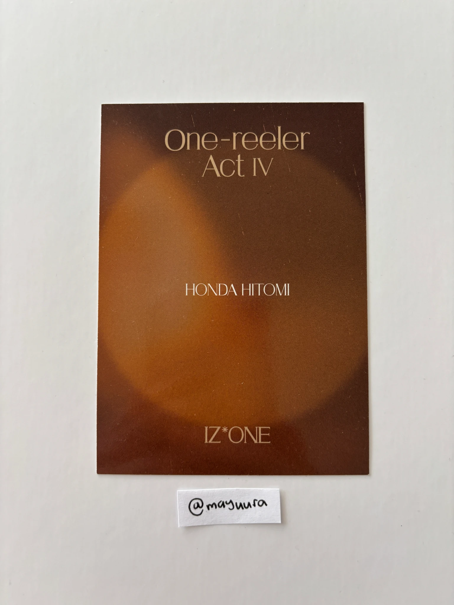 IZ*ONE Hitomi IZ*ONE - Hitomi - One-reeler / Act IV Album non-standard size KiT/kihno version listing photo 2