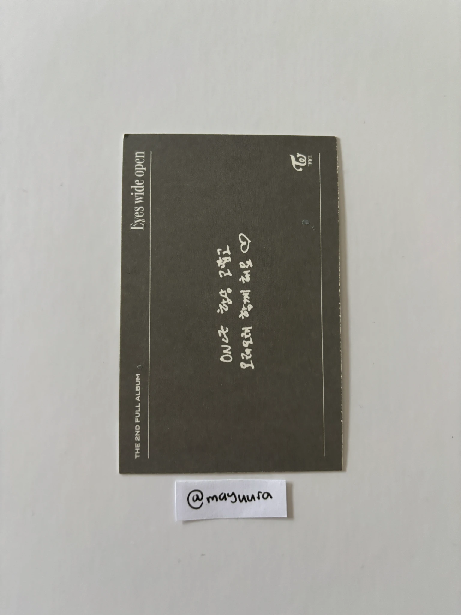 TWICE Tzuyu TWICE - Tzuyu - Eyes Wide Open Album message card album inclusion horizontal listing photo 2