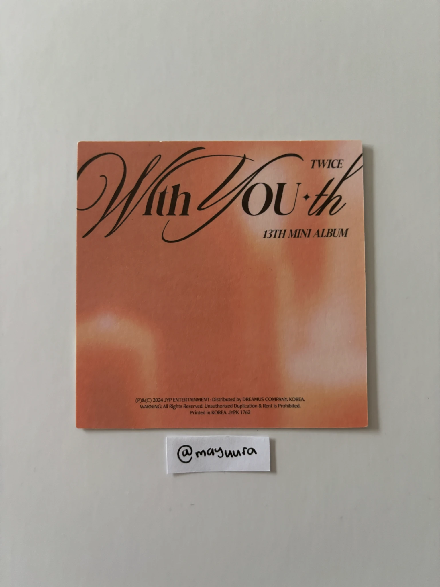 TWICE Tzuyu TWICE-Tzuyu-Album-with you-th listing photo 2