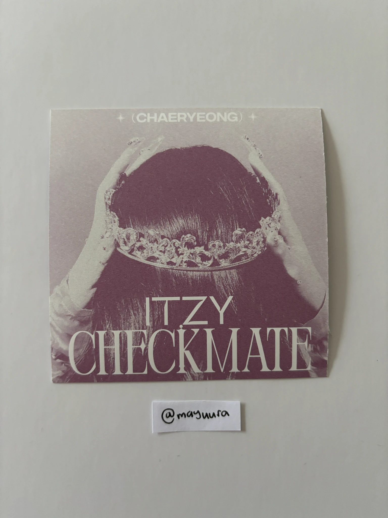 ITZY Chaeryeong ITZY - Chaeryeong - CHECKMATE Album special card holographic (hologram) square photo album inclusion pob (pre-order benefit) listing photo 2