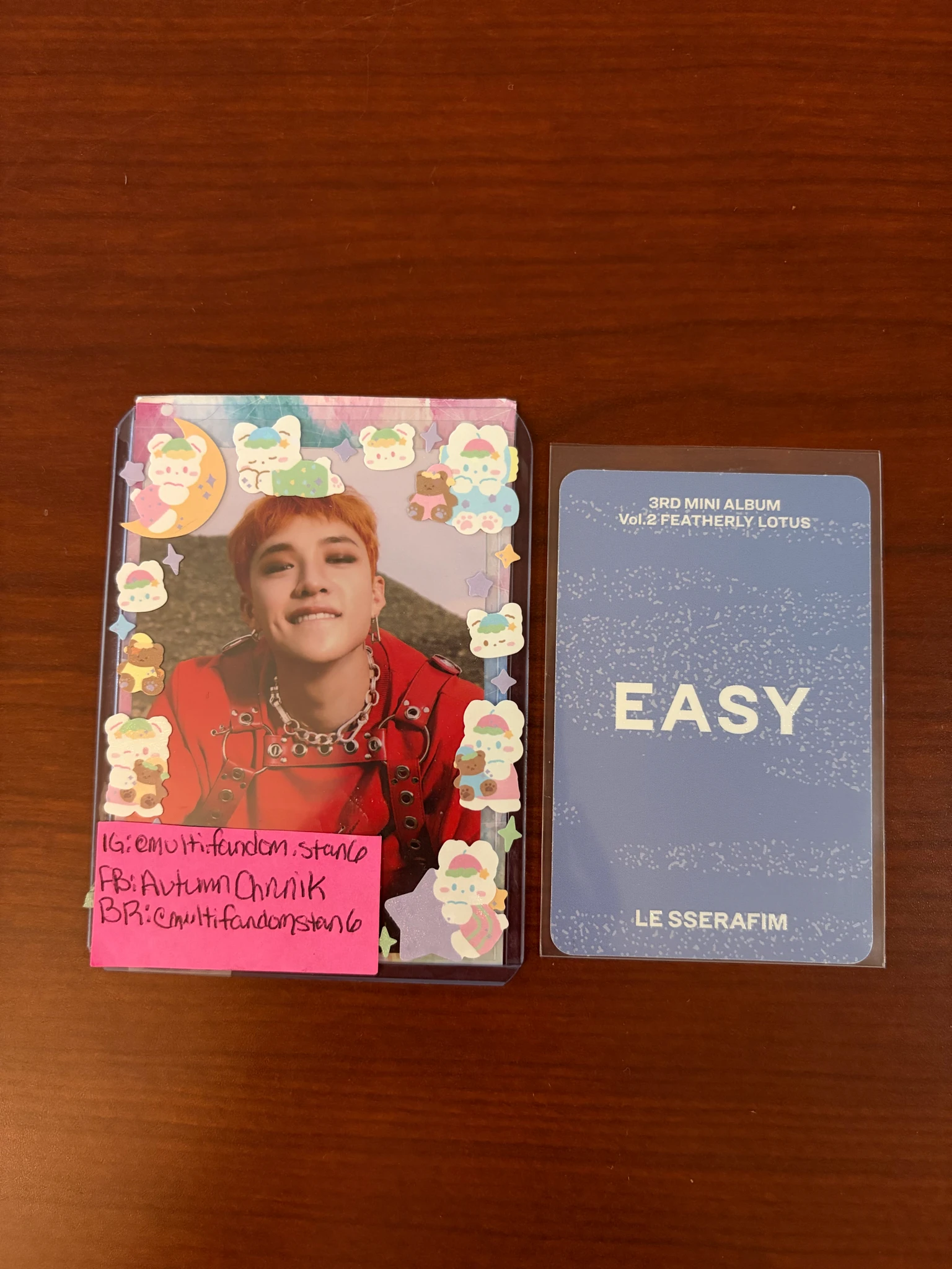LE SSERAFIM Kazuha LE SSERAFIM - Kazuha - EASY Album album photocard Featherly Lotus ver. listing photo 2