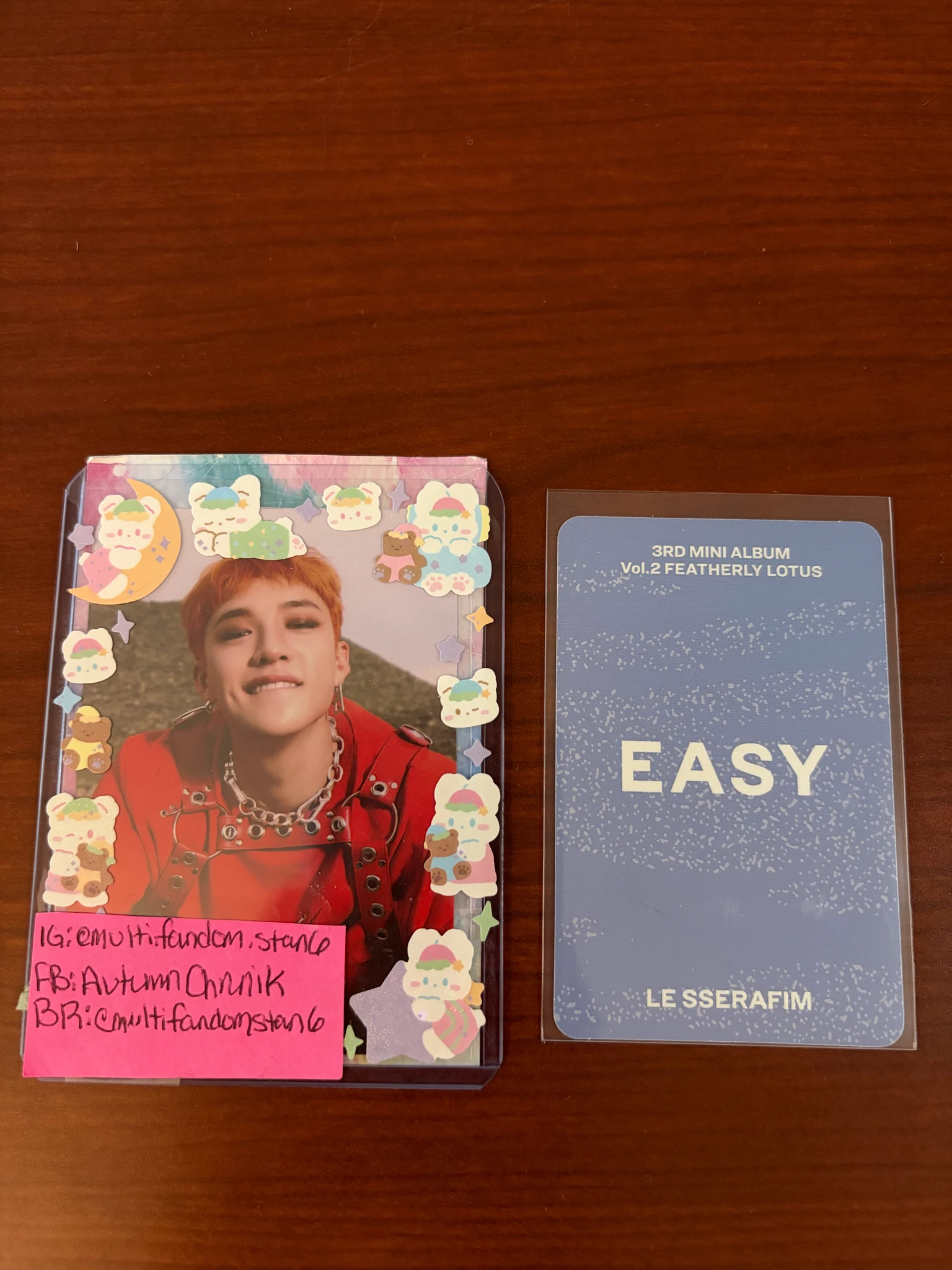 LE SSERAFIM Hong Eunchae LE SSERAFIM - Hong Eunchae - EASY Album album photocard Featherly Lotus ver. listing photo 2
