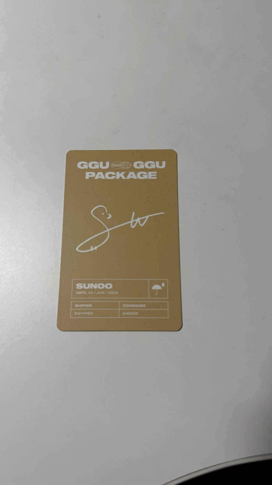 ENHYPEN Sunoo ENHYPEN - Sunoo - 2022 GGU GGU Package Other photocard set listing photo 2