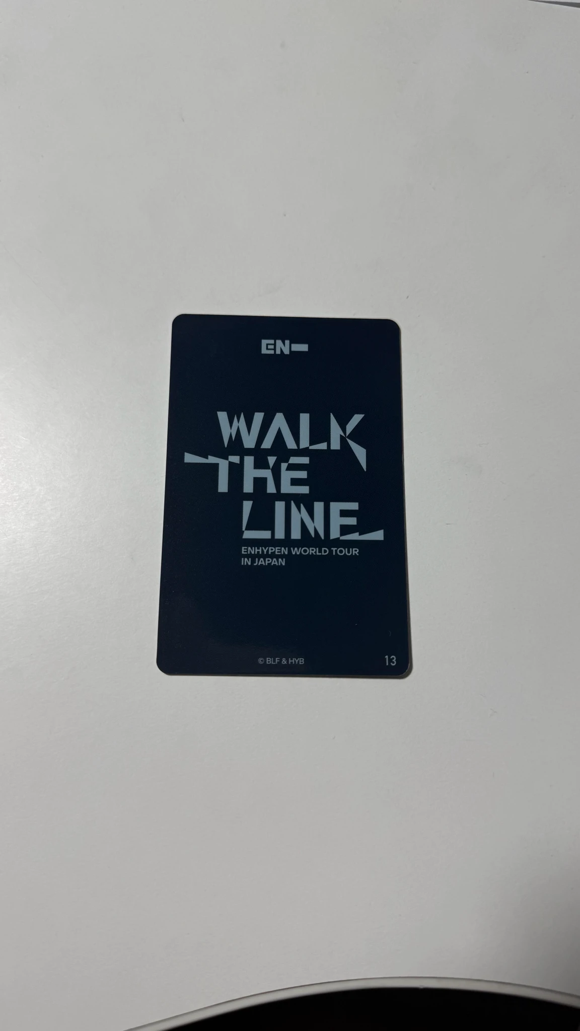 ENHYPEN Sunoo ENHYPEN - Sunoo - 'WALK THE LINE' World Tour Event merch photocard trading card japan listing photo 2