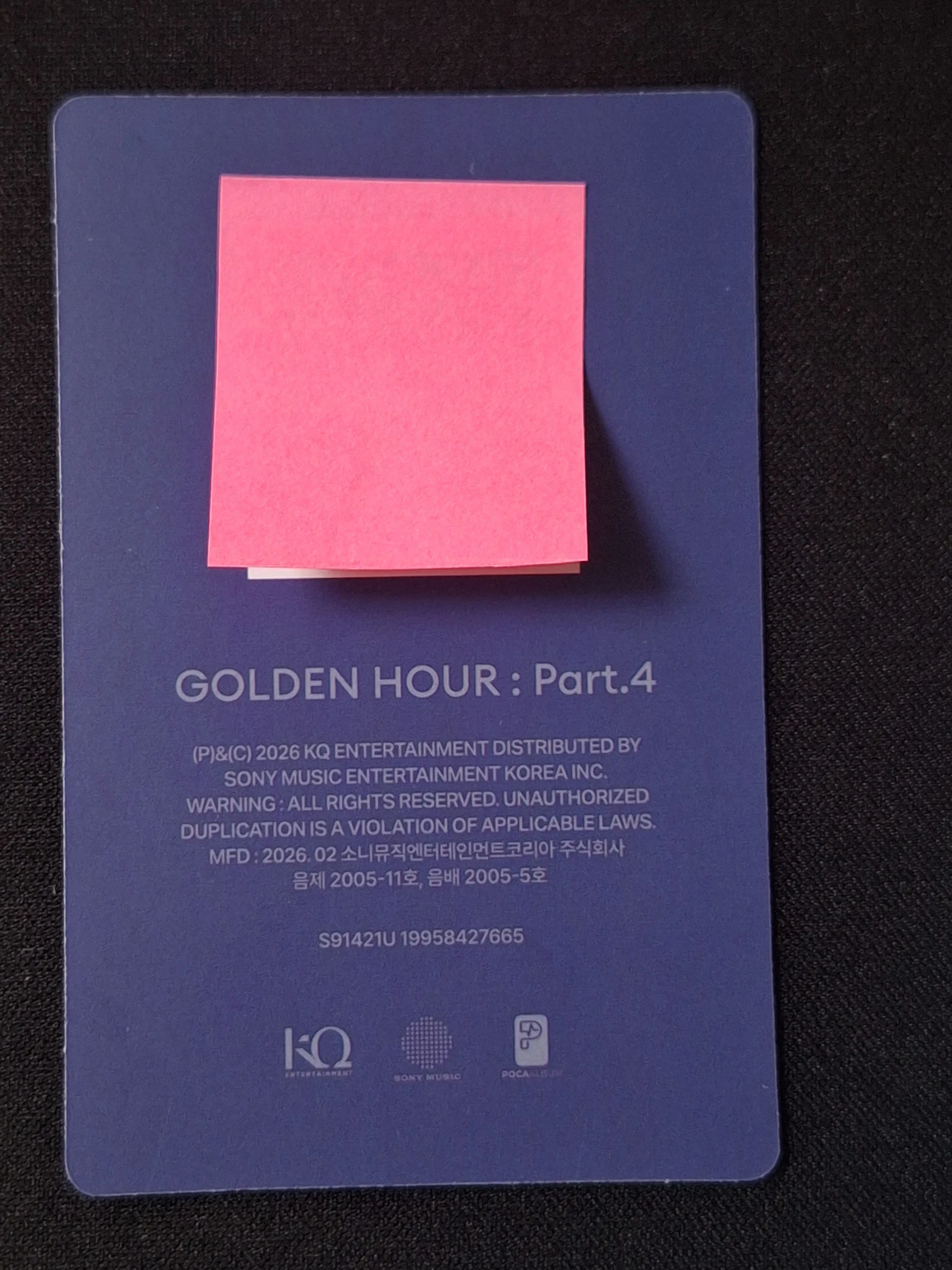 ATEEZ Yunho ATEEZ - Yunho - Golden Hour : Part.4 Album album photocard poca album qr card A version listing photo 2