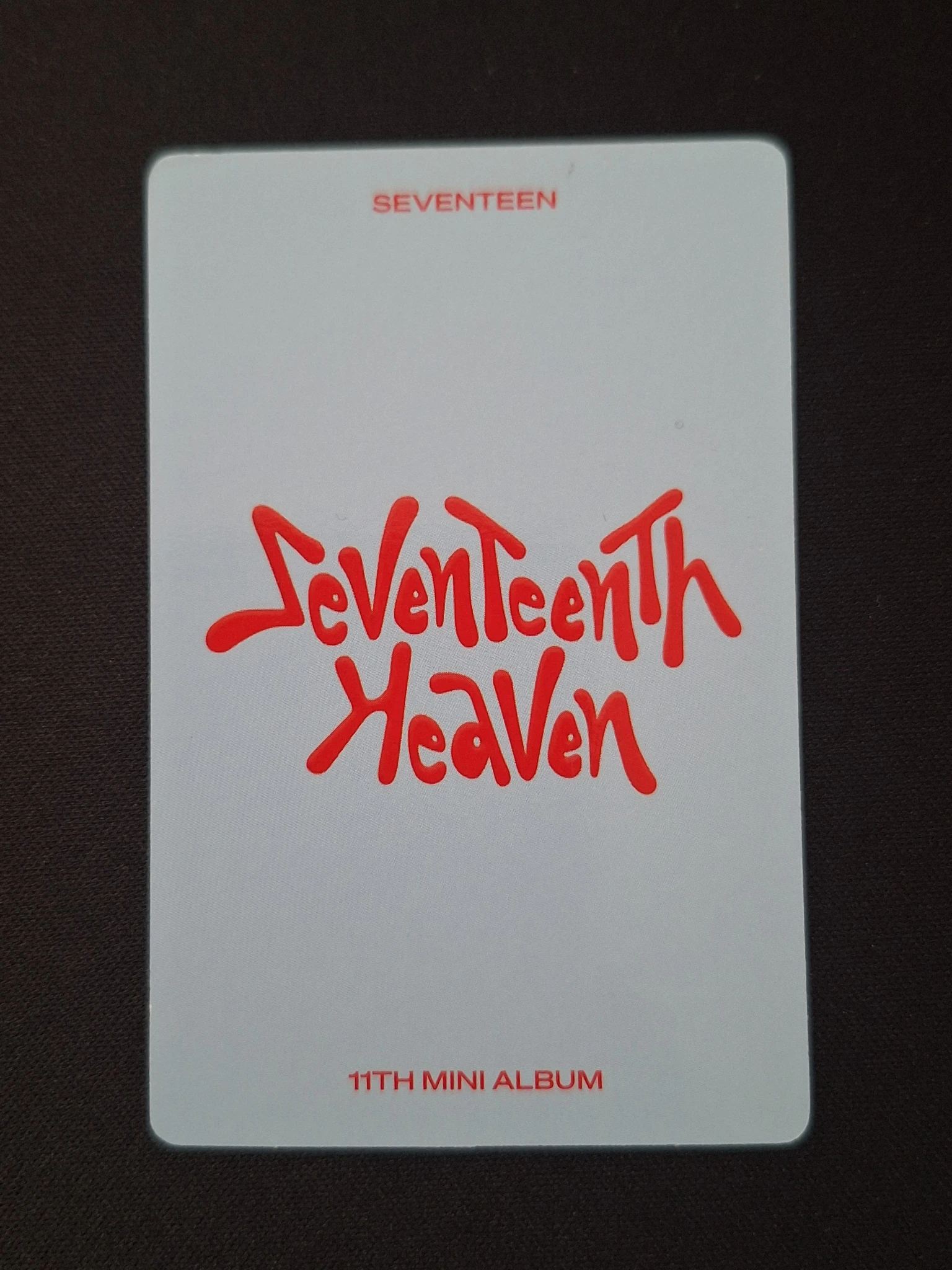SEVENTEEN Hoshi SEVENTEEN - Hoshi - Seventeenth Heaven Album album photocard 2:14 PM version listing photo 2