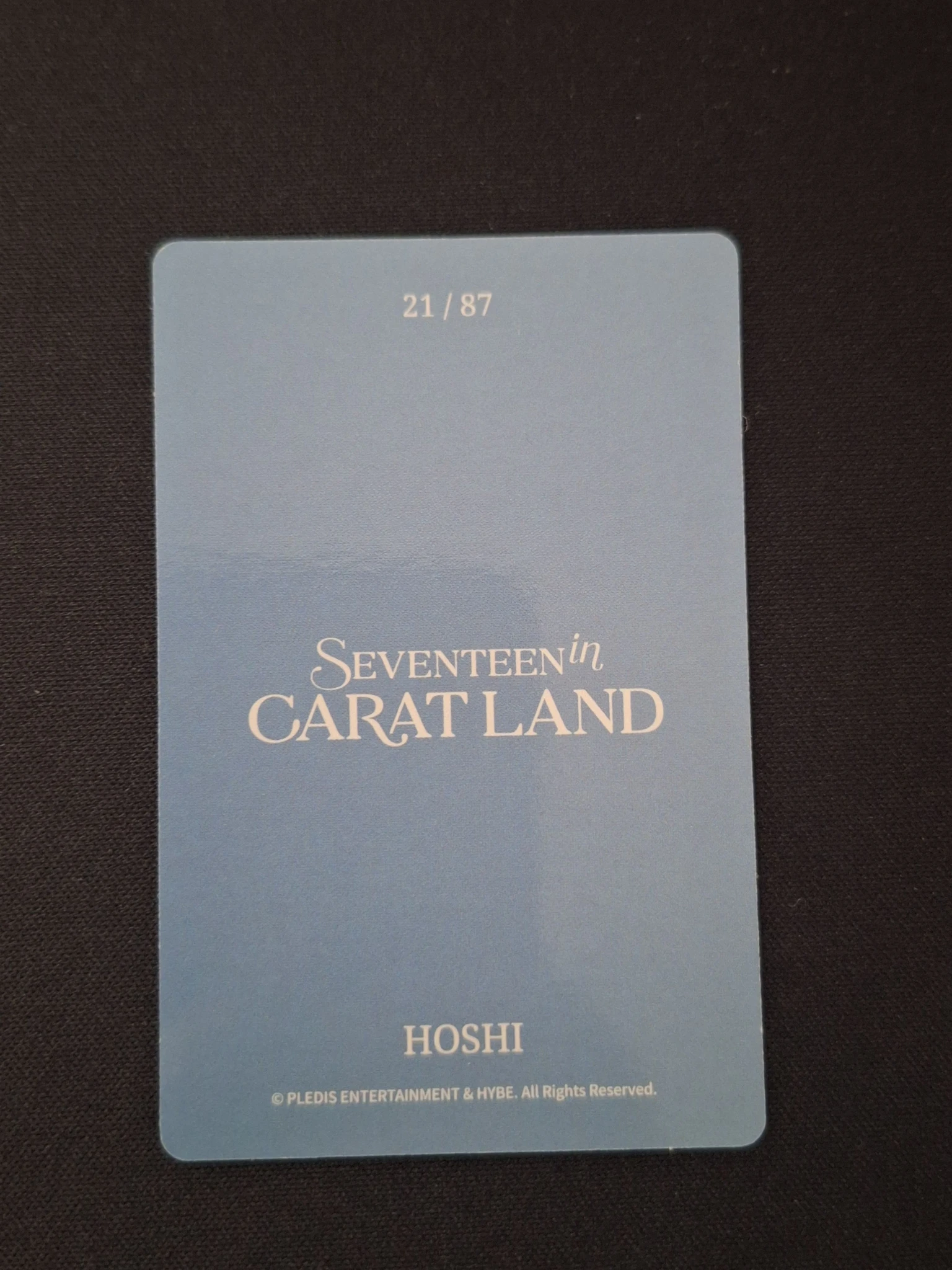 SEVENTEEN Hoshi SEVENTEEN - Hoshi - 2024 8TH SVT IN CARATLAND Event trading card listing photo 2