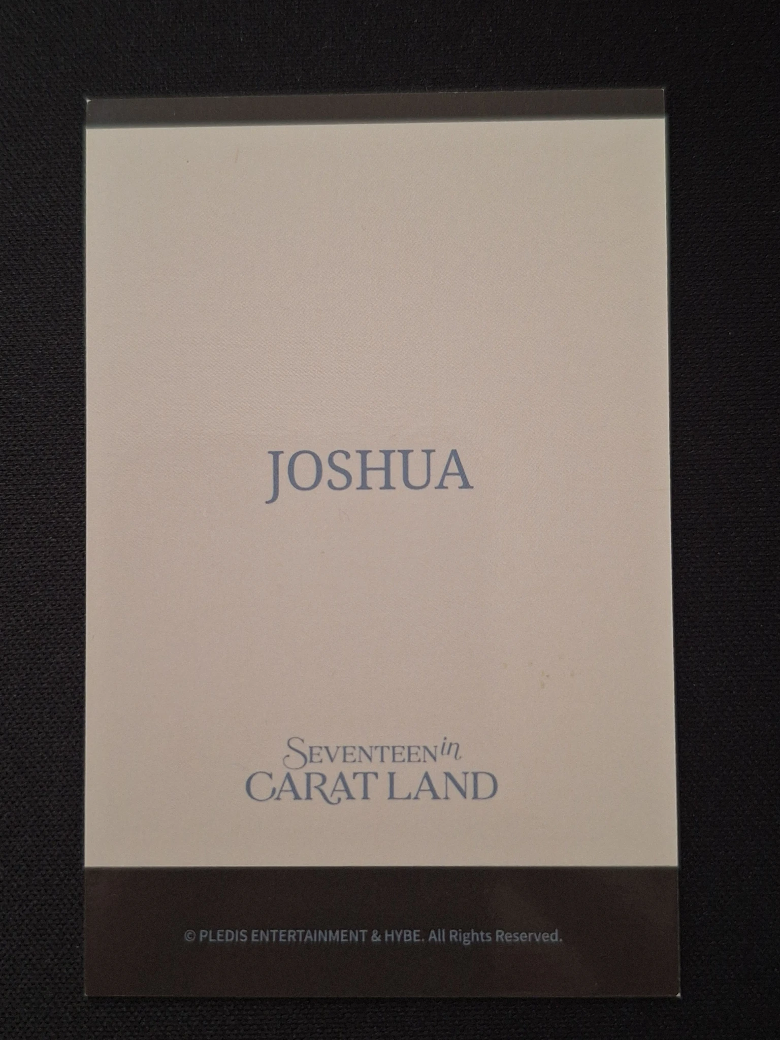 SEVENTEEN Joshua SEVENTEEN - Joshua - 2024 8TH SVT IN CARATLAND Event club membership card caratworld listing photo 2