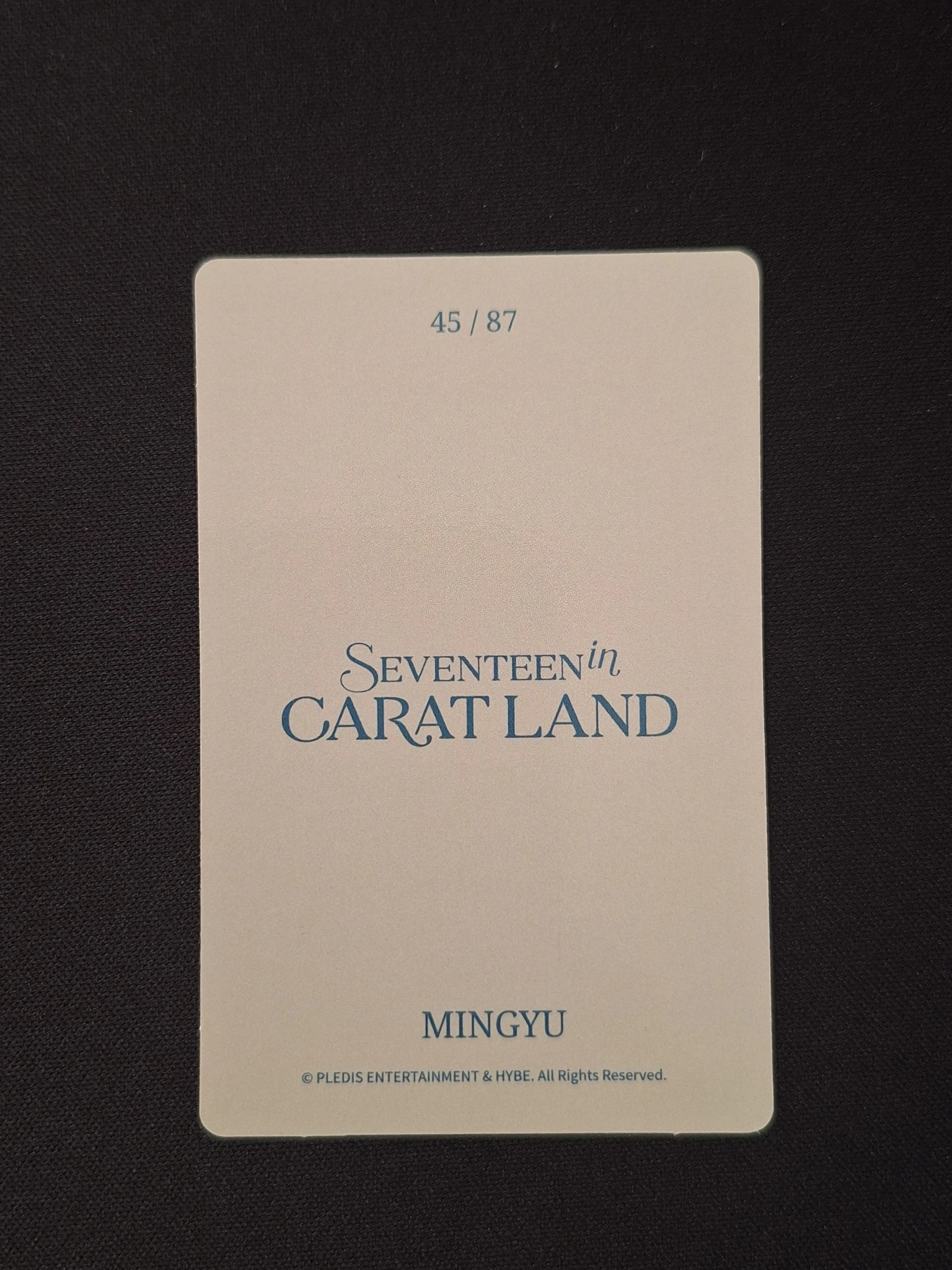 SEVENTEEN Mingyu SEVENTEEN - Mingyu - 2024 8TH SVT IN CARAT LAND Event trading card listing photo 2