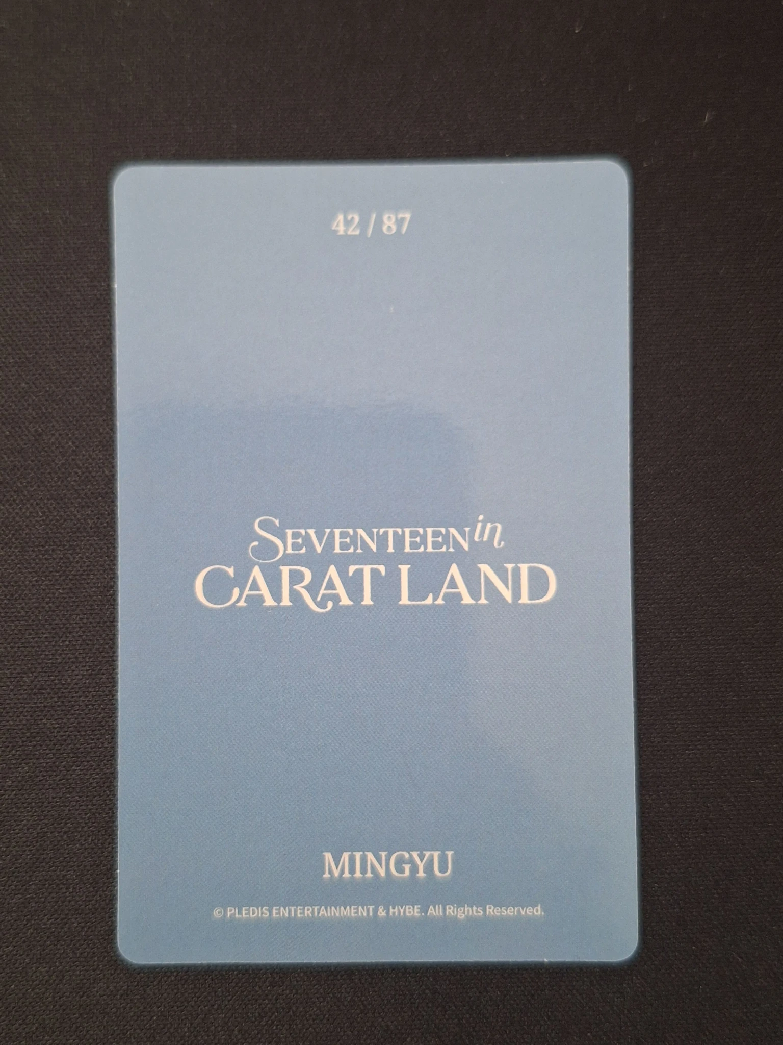 SEVENTEEN Mingyu SEVENTEEN - Mingyu - 2024 8TH SVT IN CARAT LAND Event merch photocard trading card listing photo 2
