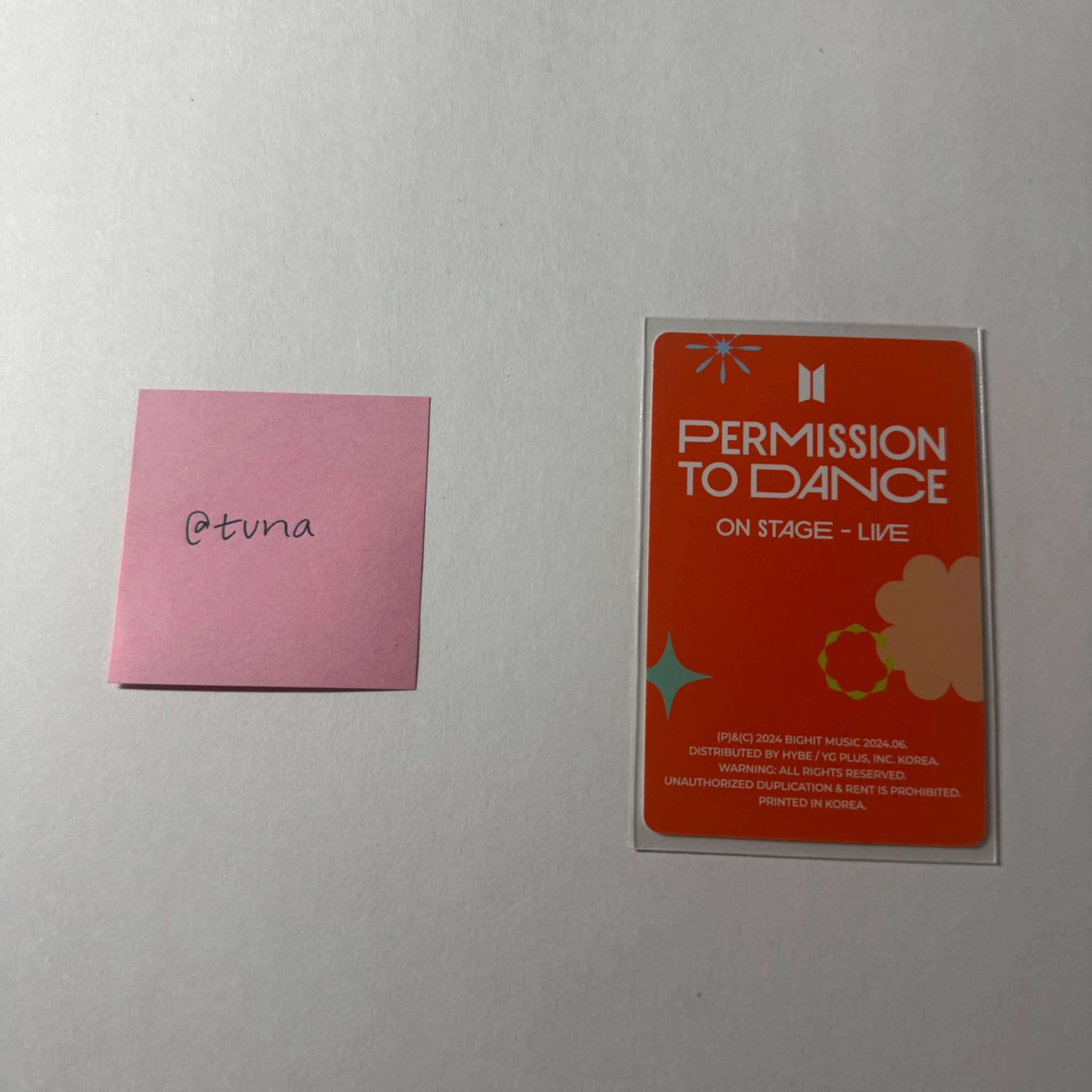 BTS Jin BTS-Jin-Album-Permission to Dance Live Album listing photo 2