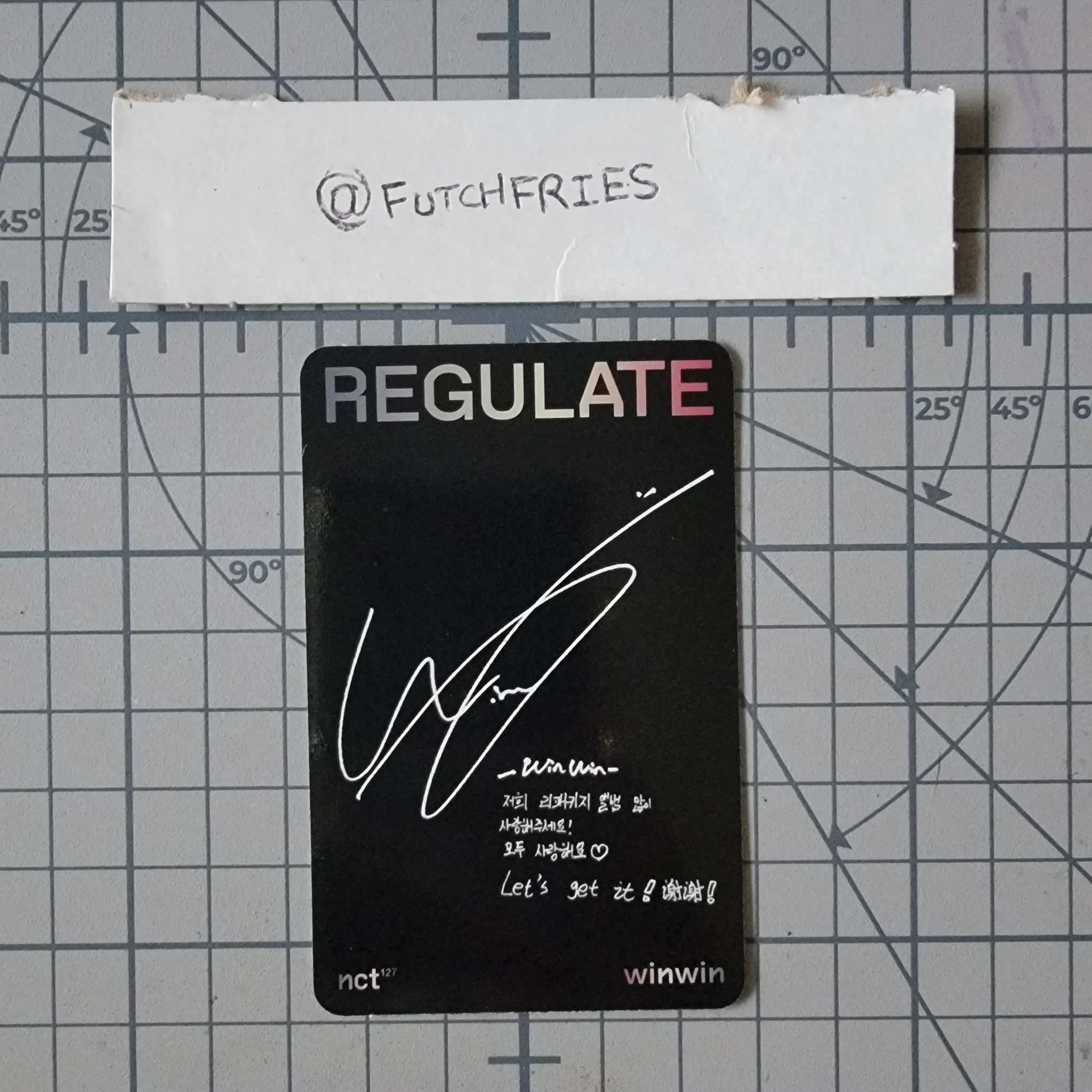 NCT 127 Winwin NCT 127 - Winwin - REGULATE Album album photocard listing photo 2