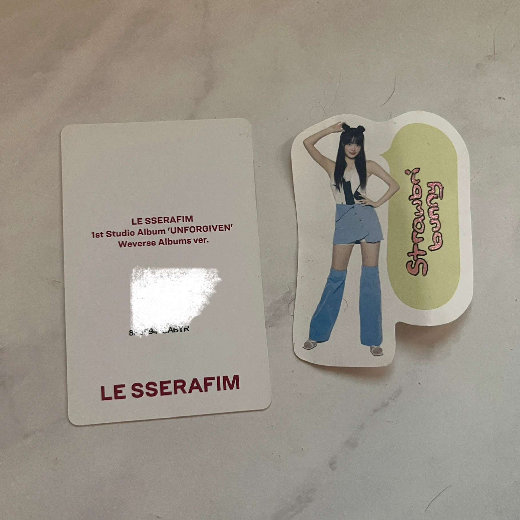 LE SSERAFIM Kazuha LE SSERAFIM - Kazuha - UNFORGIVEN Album weverse album version qr card listing photo 2