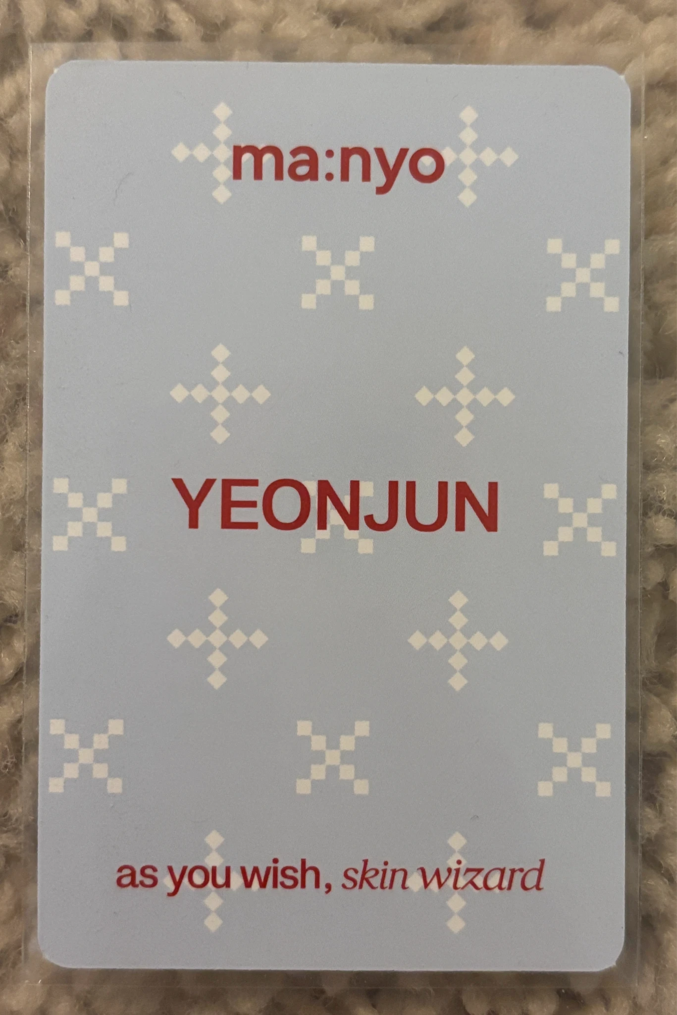 TOMORROW X TOGETHER Yeonjun TOMORROW X TOGETHER - Yeonjun - Ma:nyo Other merch photocard brand collaboration listing photo 2