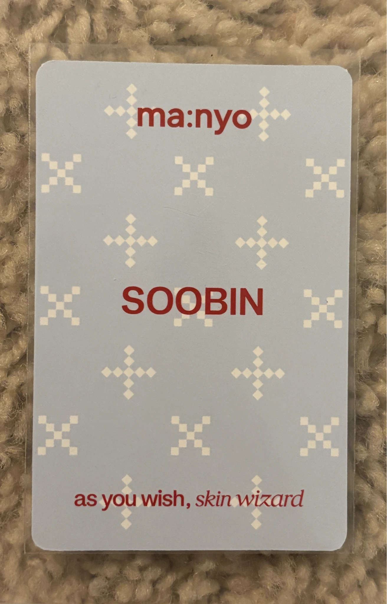 TOMORROW X TOGETHER Soobin TOMORROW X TOGETHER - Soobin - Ma:nyo Other merch photocard brand collaboration listing photo 2