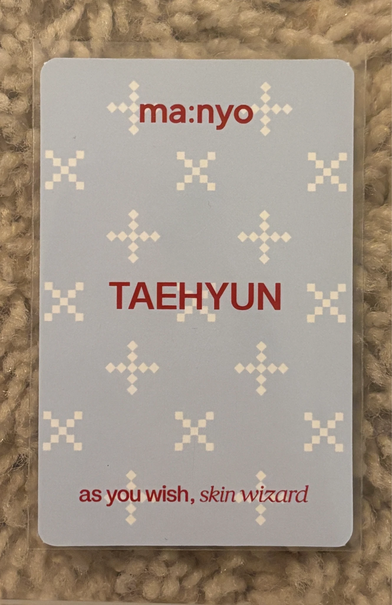 TOMORROW X TOGETHER Taehyun TOMORROW X TOGETHER - Taehyun - Ma:nyo Other merch photocard brand collaboration listing photo 2
