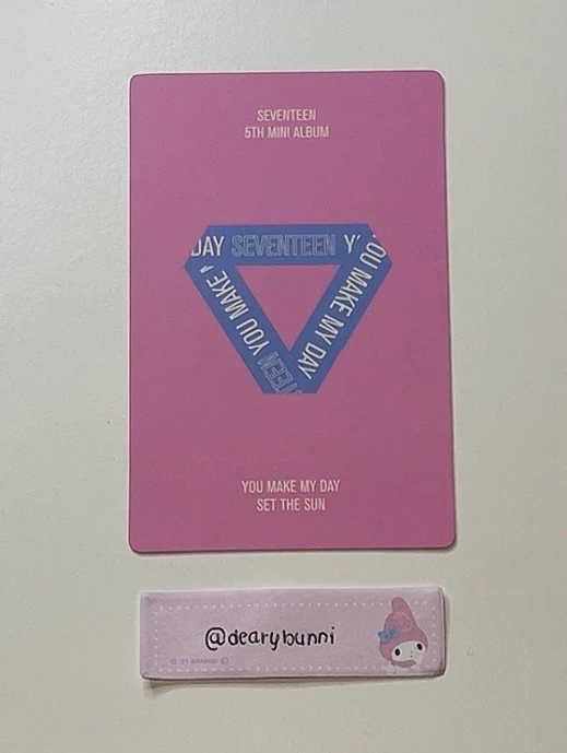 SEVENTEEN Mingyu SEVENTEEN - Mingyu - You Make My Day Album set the sun version logo back album photocard listing photo 2