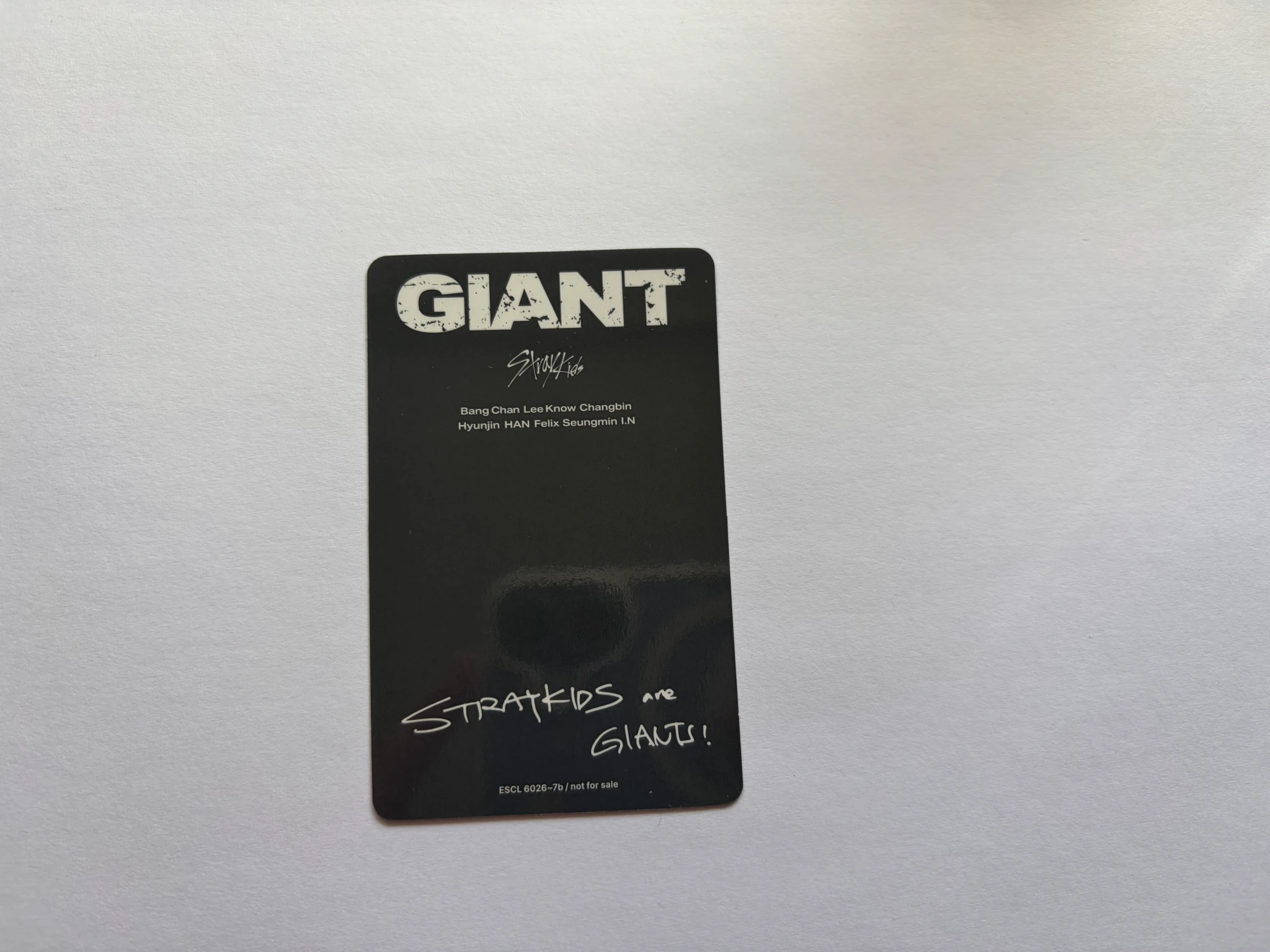 Stray Kids Hyunjin Stray Kids - Hyunjin - GIANT Album album photocard B version limited edition FPO listing photo 2