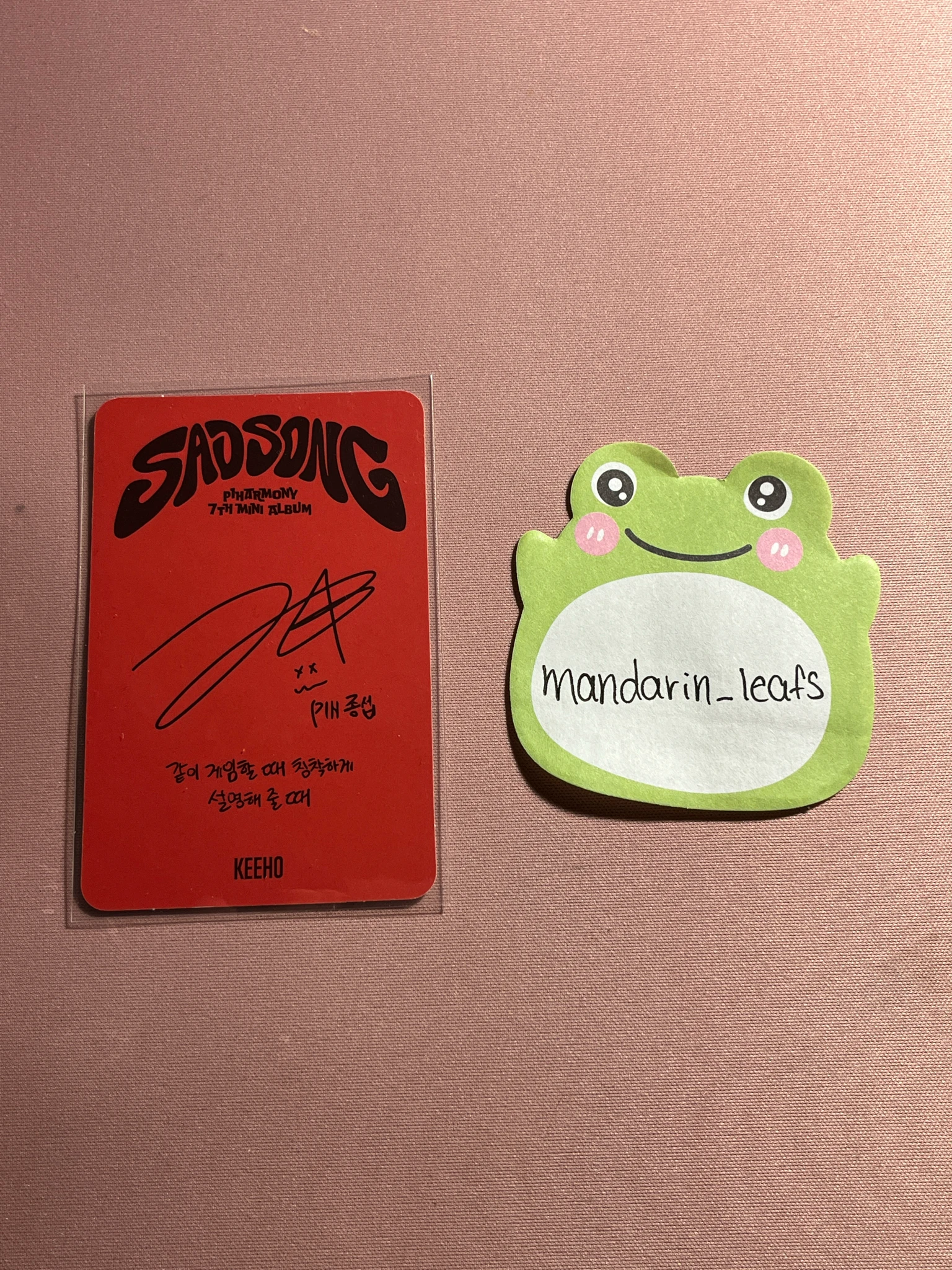 P1Harmony Jongseob P1Harmony - Jongseob - Sad Song Album album photocard S version listing photo 2