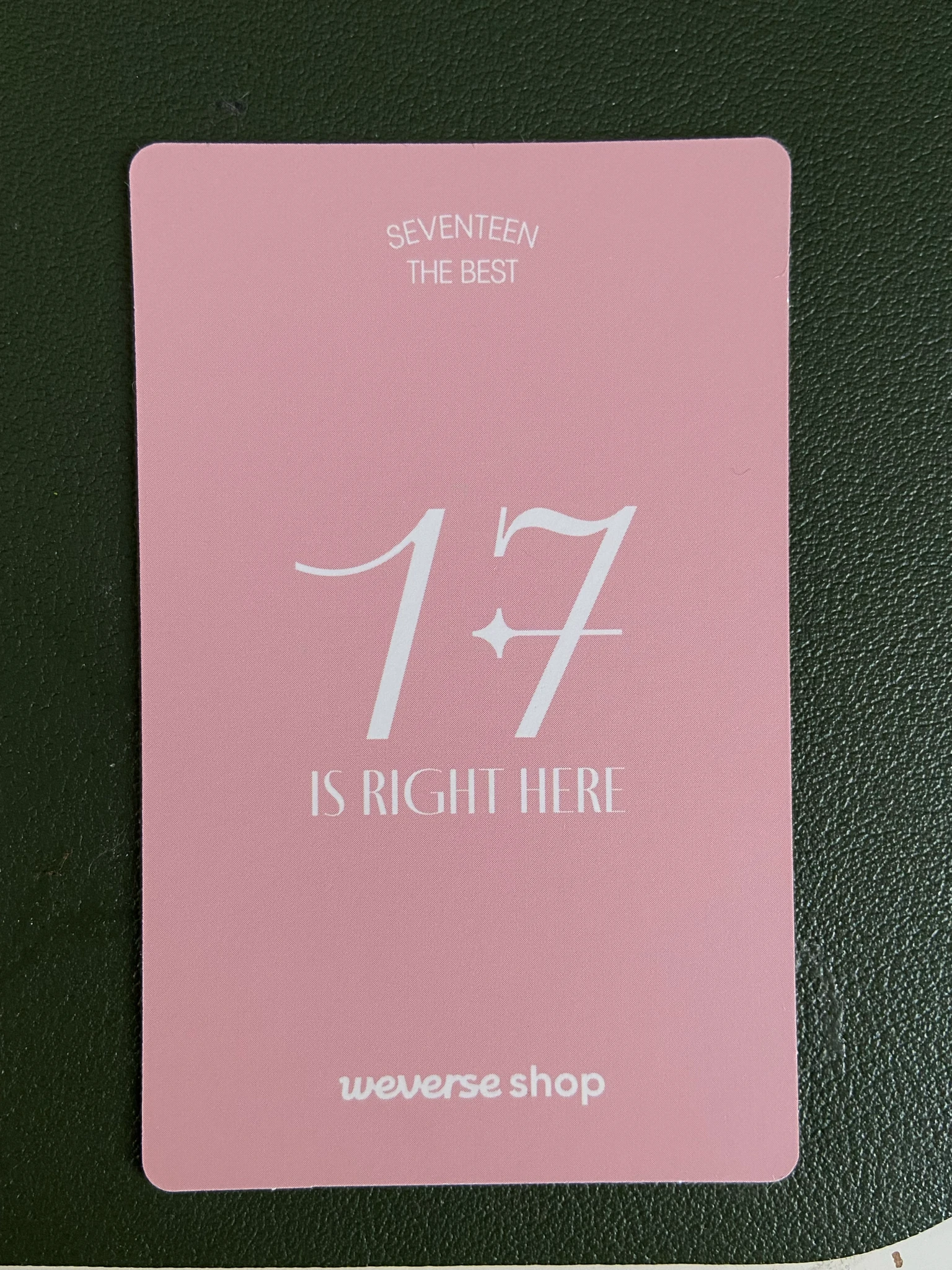 SEVENTEEN Jun SEVENTEEN - Jun - 17 IS RIGHT HERE Album pob (pre-order benefit) weverse global shop (wvg) dear version carat version listing photo 2