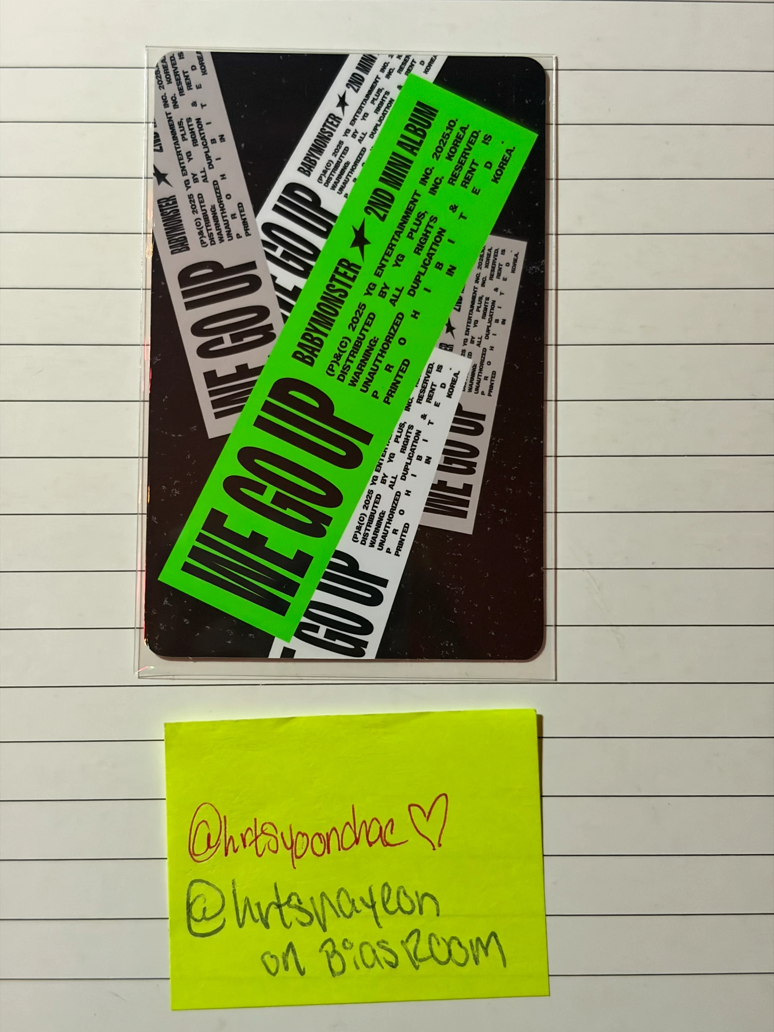 BABYMONSTER Rora BABYMONSTER - Rora - WE GO UP Album we version album photocard listing photo 2