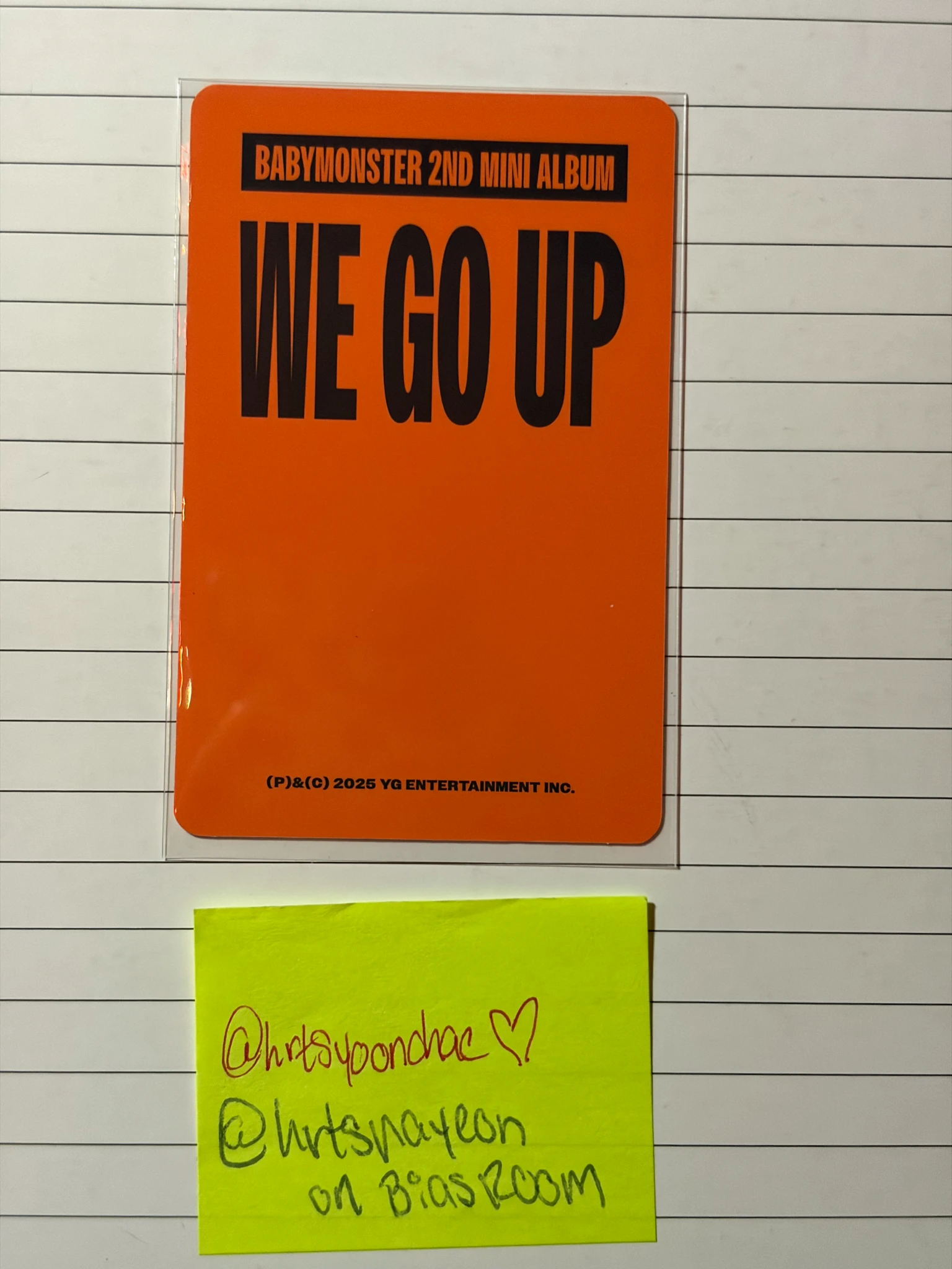 BABYMONSTER Pharita BABYMONSTER - Pharita - WE GO UP Album go version album photocard listing photo 2