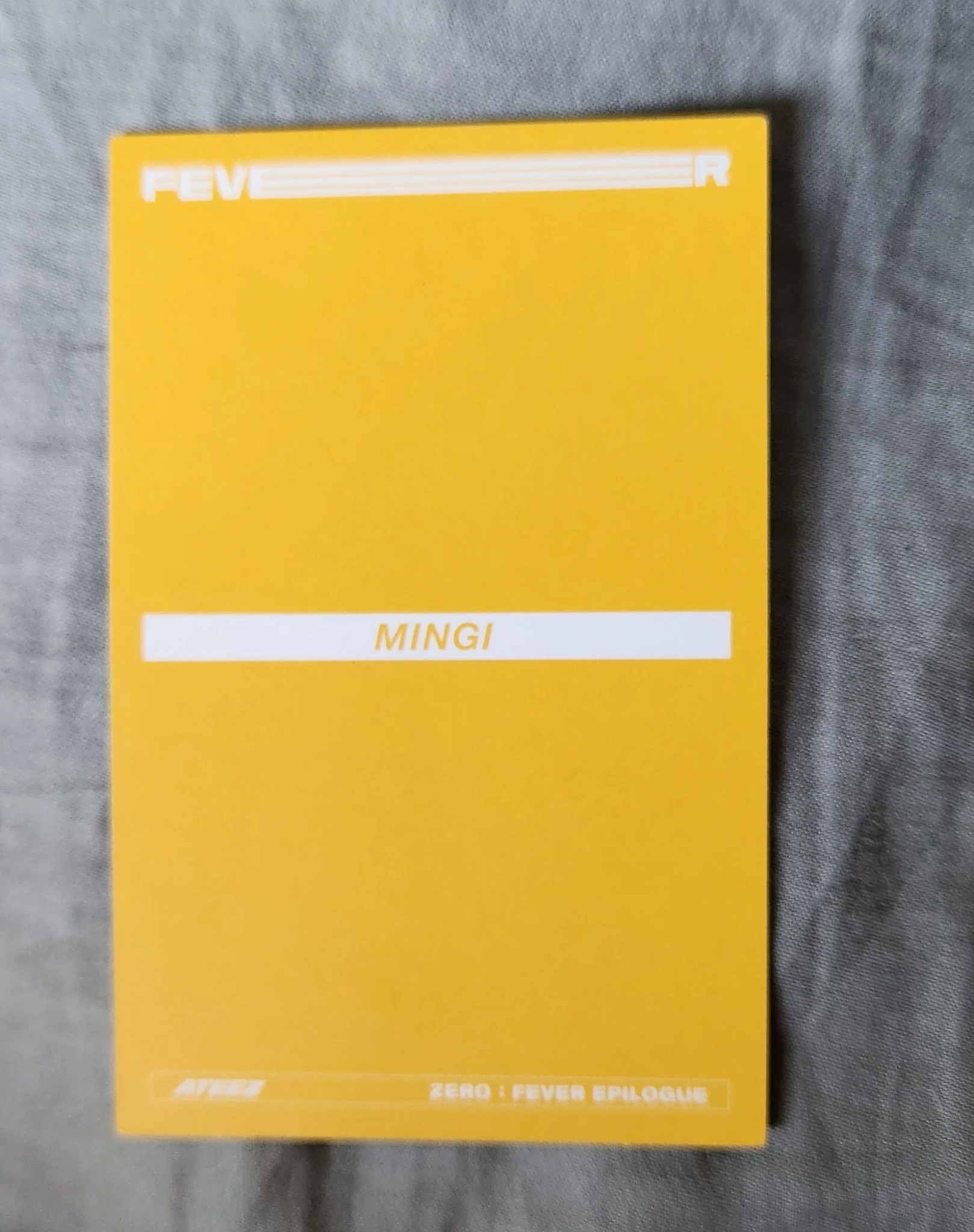 ATEEZ Mingi ATEEZ - Mingi - ZERO : FEVER EPILOGUE Album Z version album photocard platform version listing photo 2
