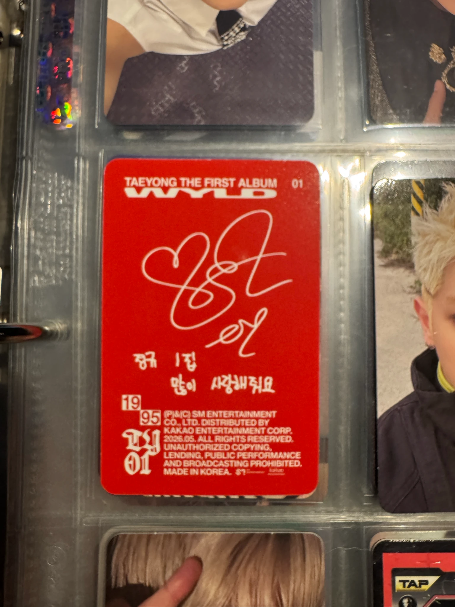 NCT Taeyong NCT - Taeyong - WYLD Album zine version album photocard solo album listing photo 2
