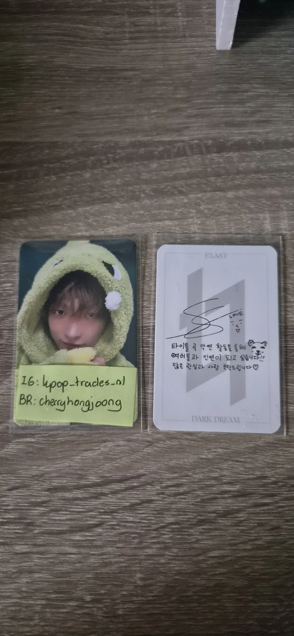 E’LAST Seungyeop E’LAST - Seungyeop - Dark Dream Album white back album photocard listing photo 2