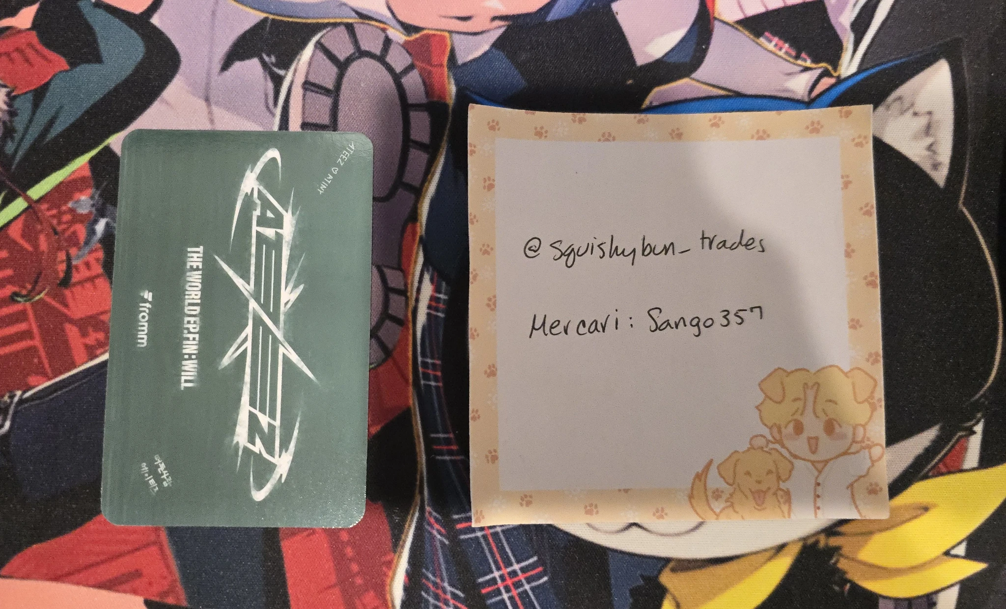 ATEEZ Jongho ATEEZ - Jongho - THE WORLD EP.FIN: WILL Album nameplate fromm store video call listing photo 2