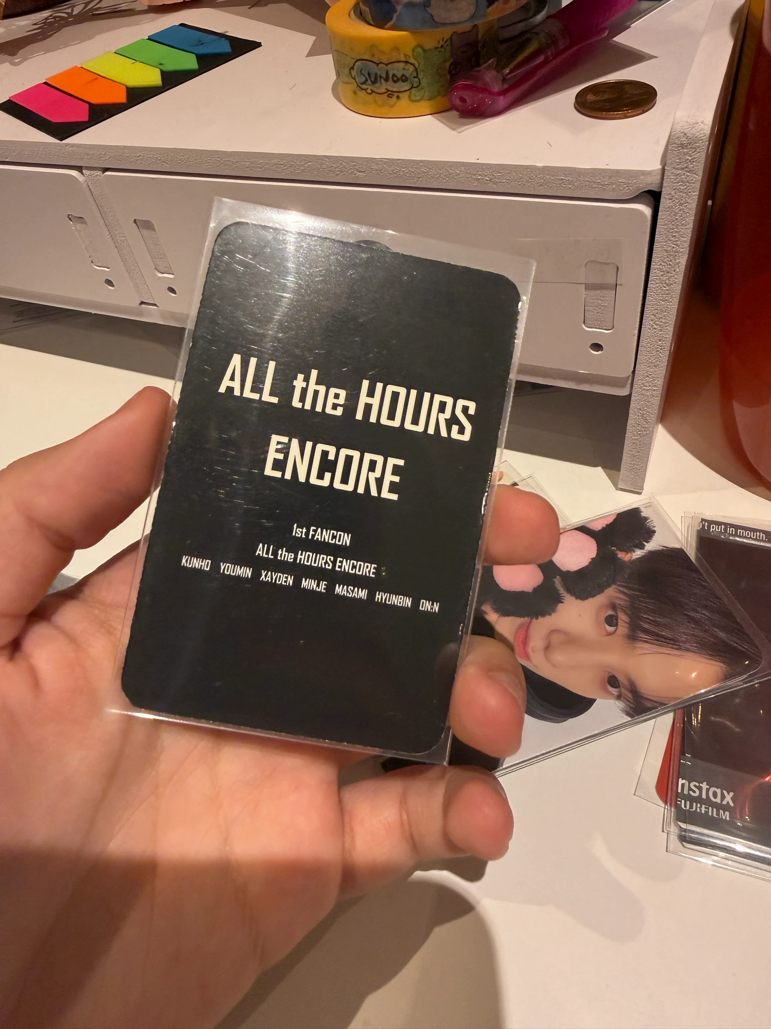 ALL(H)OURS Kunho ALL(H)OURS - Kunho - <ALL the HOURS> 1st Fancon Event trading card merch photocard listing photo 2