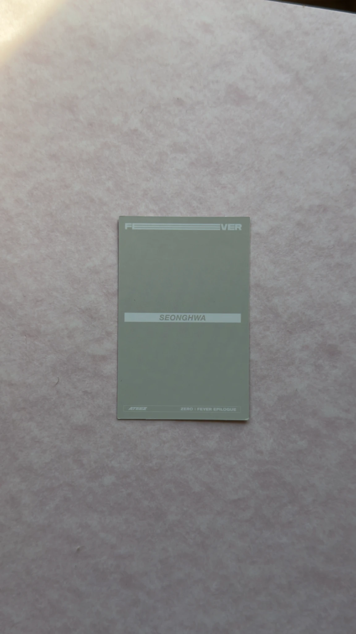 ATEEZ Seonghwa ATEEZ - Seonghwa - ZERO : FEVER EPILOGUE Album album photocard A version limited version listing photo 2