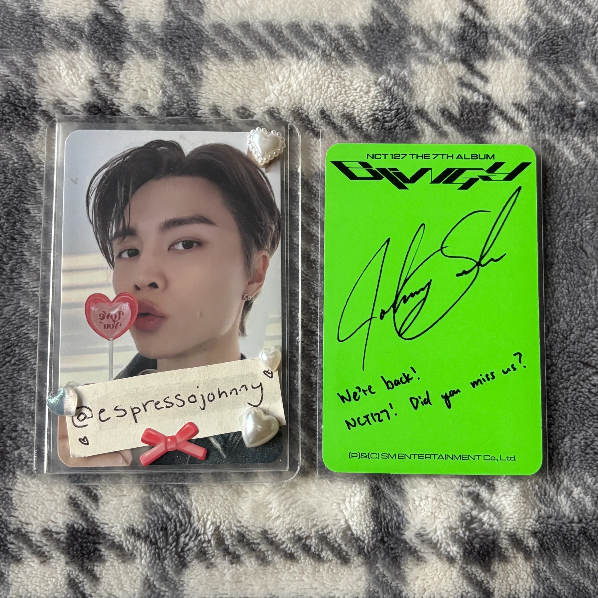 NCT 127 Johnny NCT 127 - Johnny - BLINGY Album USA jet poster version album photocard listing photo 2