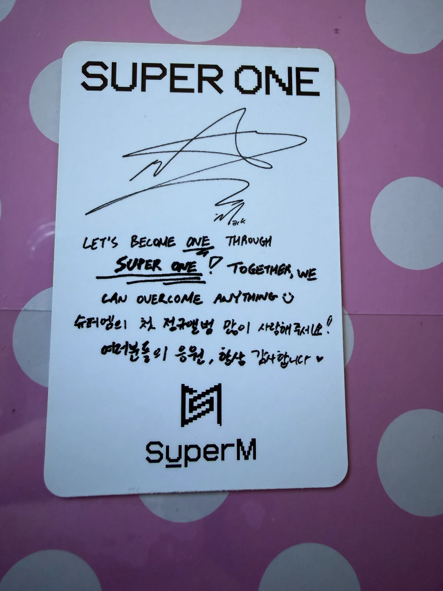 SuperM Mark SuperM - Mark  - Super One Album listing photo 2