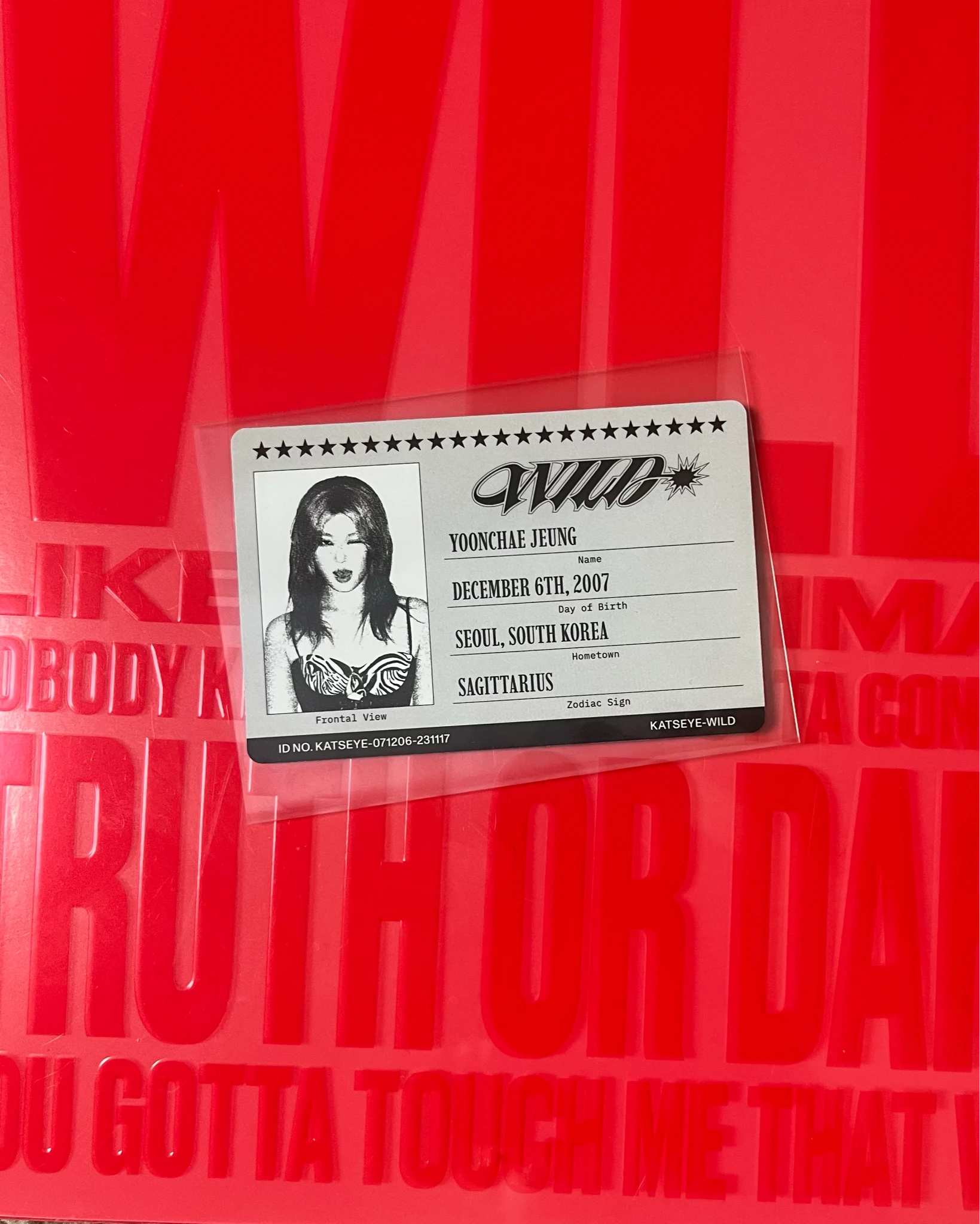 KATSEYE Yoonchae KATSEYE - Yoonchae - WILD Album album photocard member version bad image - replace version 2 listing photo 2