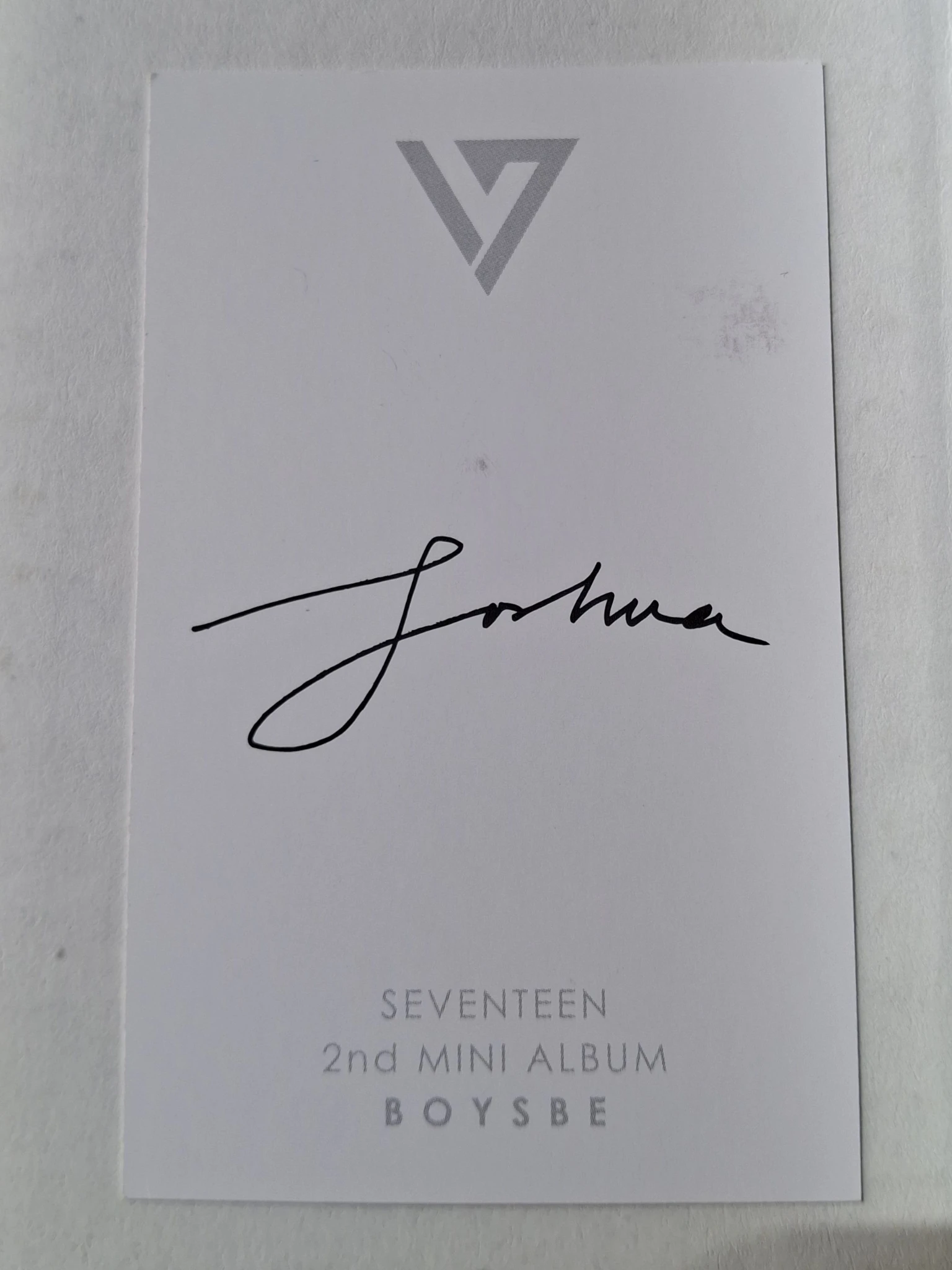 SEVENTEEN Joshua SEVENTEEN - Joshua - BOYS BE Album new version album photocard listing photo 2