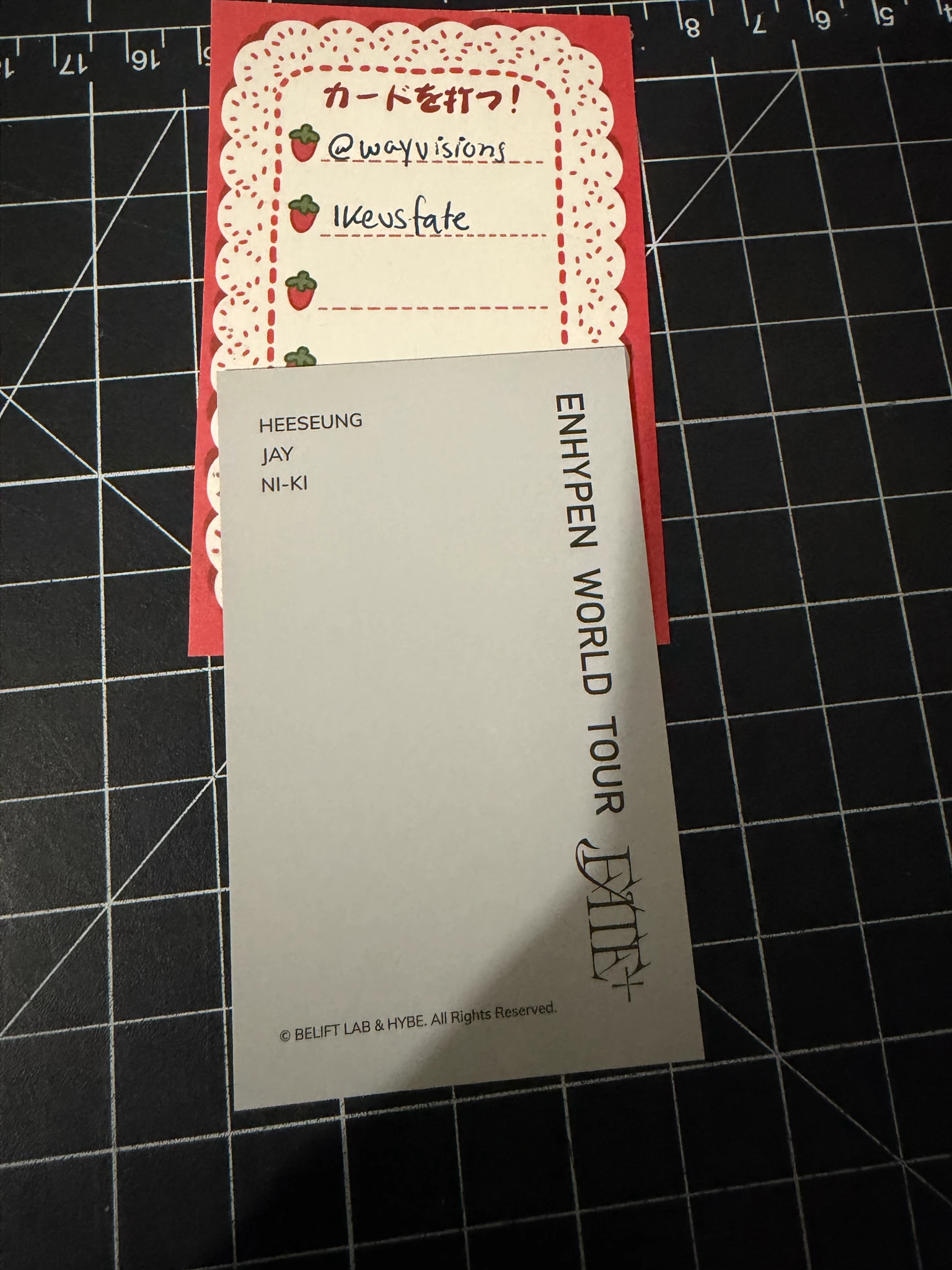 ENHYPEN ENHYPEN - Sunoo & Jake - World Tour 'Fate Plus' Event merch photocard USA t-shirt listing photo 2