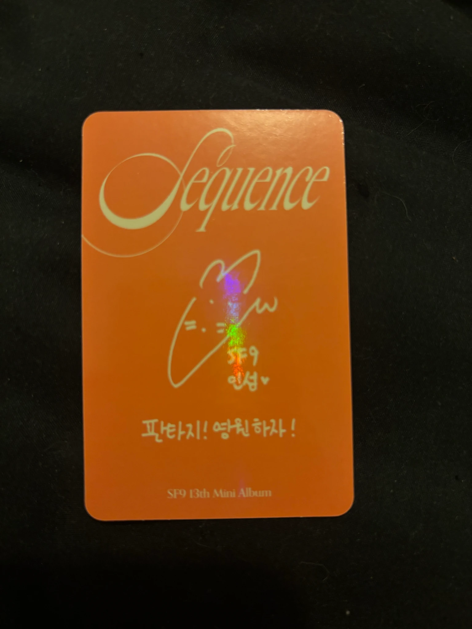 SF9 Inseong SF9 - In Seong - Sequence Album album photocard holographic (hologram) listing photo 2