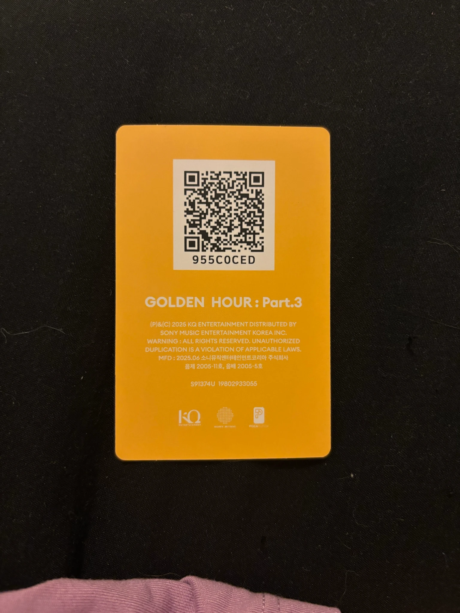 ATEEZ Wooyoung ATEEZ - Wooyoung - Golden Hour : Part.3 Album poca album qr ver. 2 listing photo 2