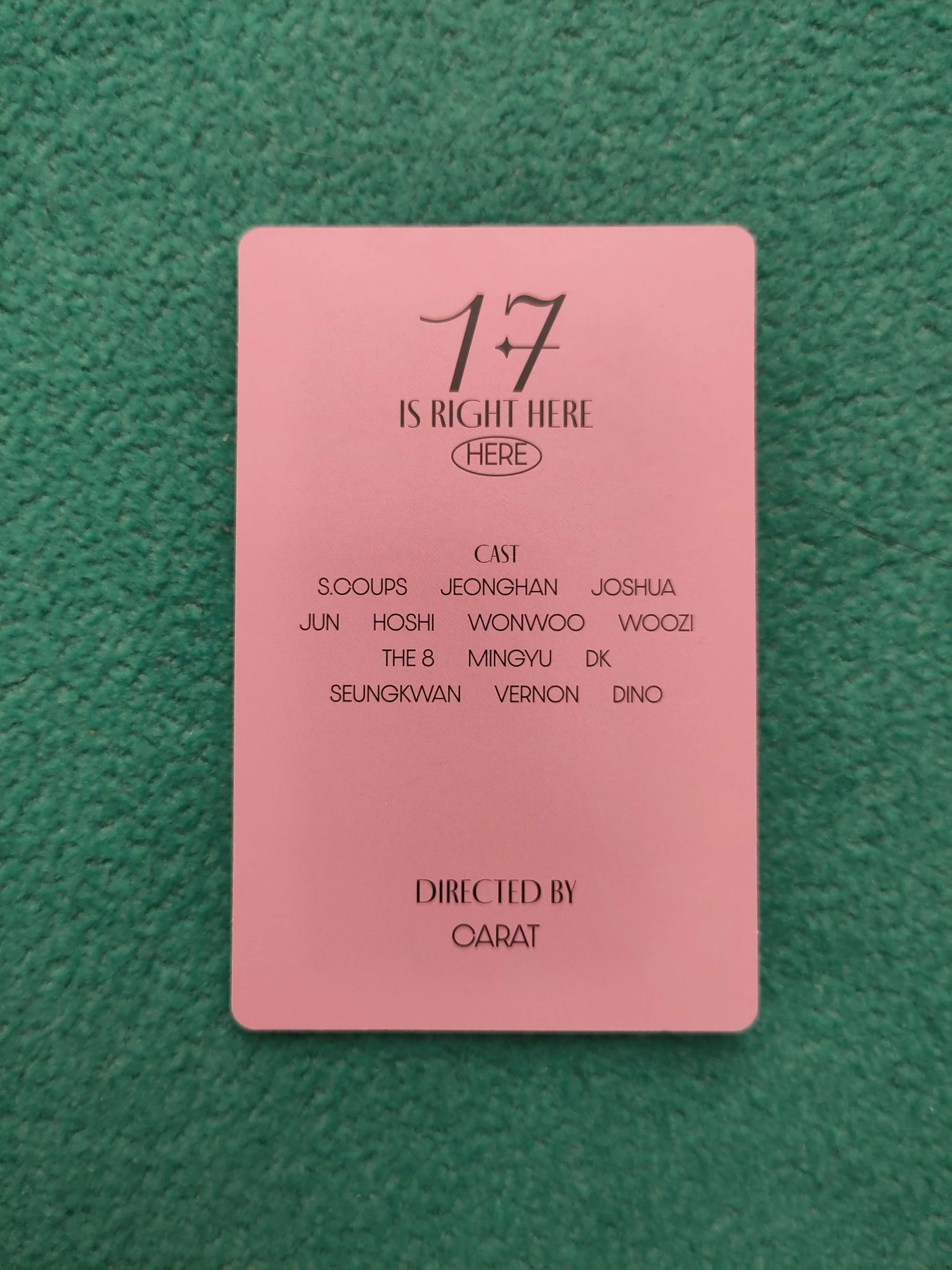 SEVENTEEN Woozi SEVENTEEN - Woozi - 17 IS RIGHT HERE Album album photocard random photocard here version listing photo 2