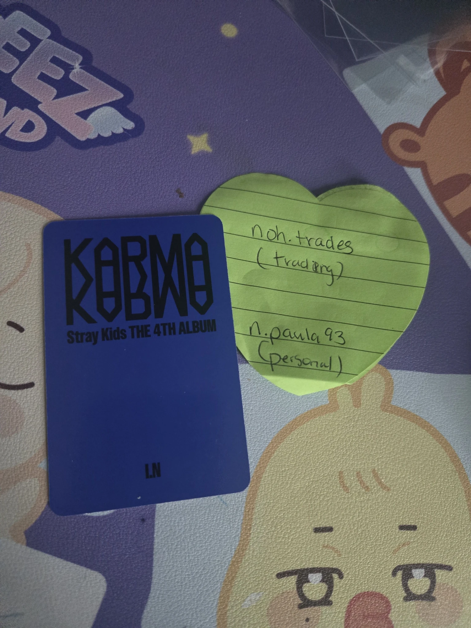 Stray Kids I.N Stray Kids - I.N - KARMA Album pre-order benefit album photocard listing photo 2