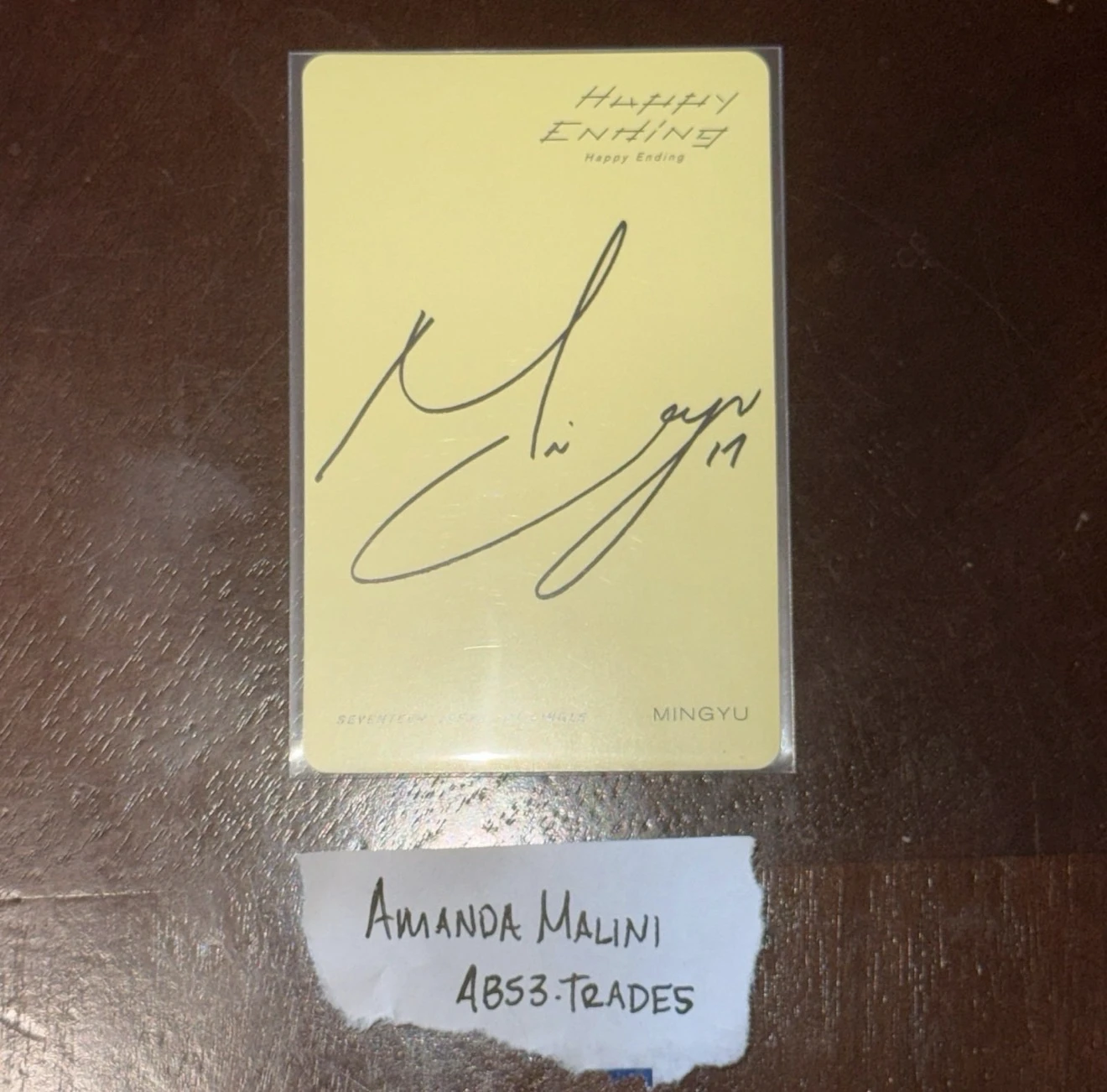 SEVENTEEN Mingyu SEVENTEEN - Mingyu - Happy Ending Album limited edition A version album photocard listing photo 2