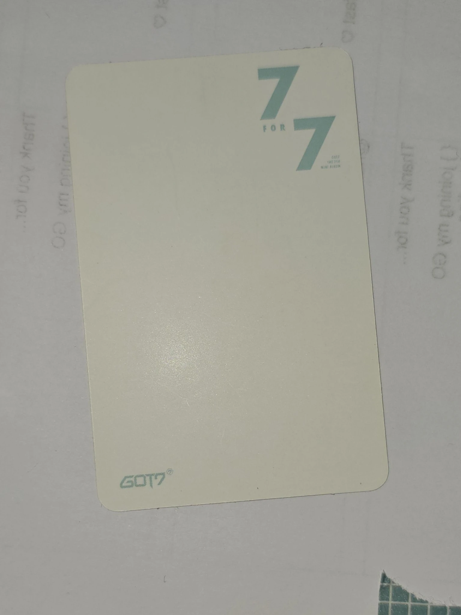 GOT7 Mark GOT7 - Mark - 7 for 7 Album album photocard listing photo 2