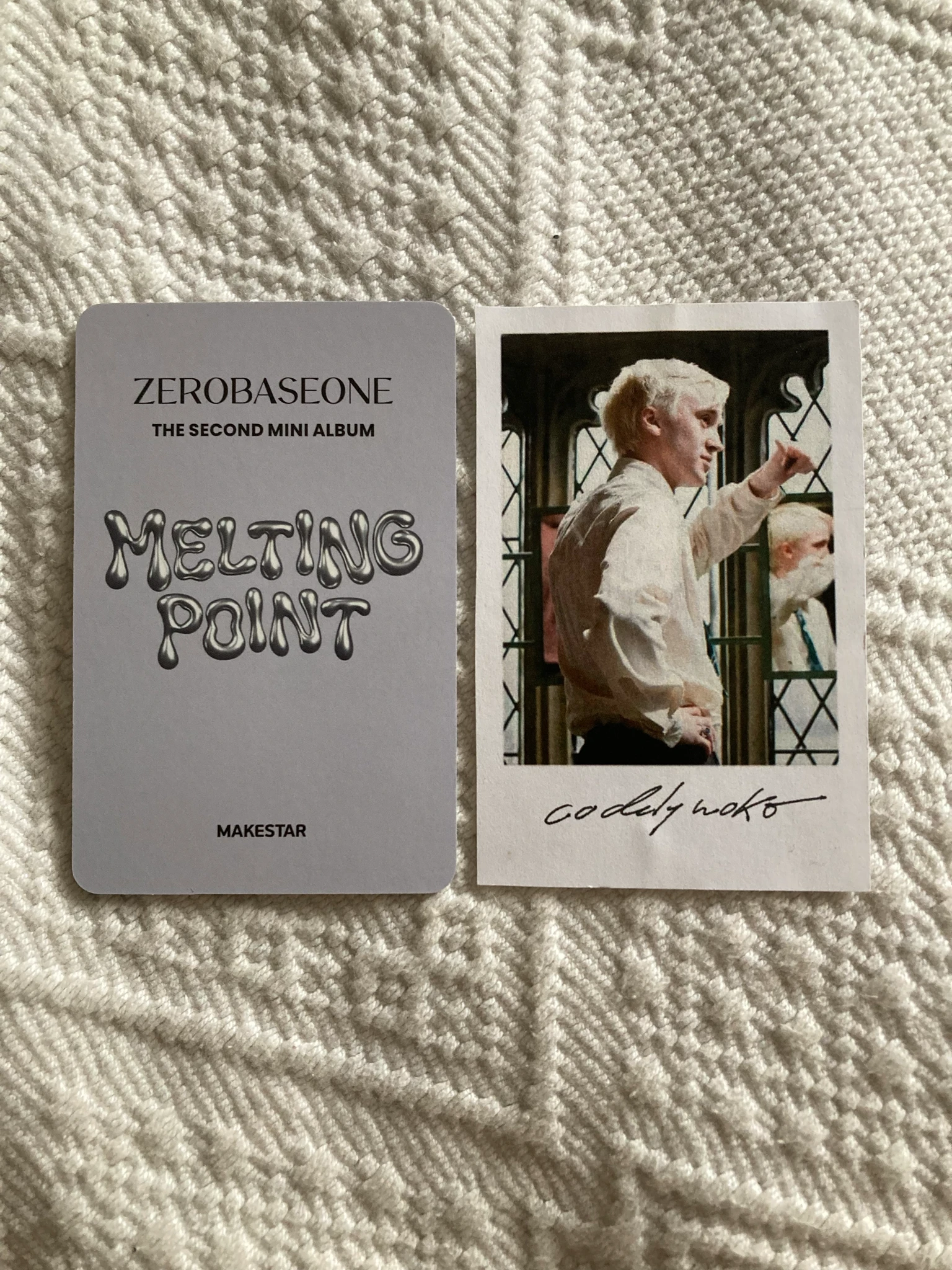 ZEROBASEONE Matthew ZEROBASEONE - Matthew - Melting Point Album digipack version lucky draw (LD) makestar round 1 listing photo 2