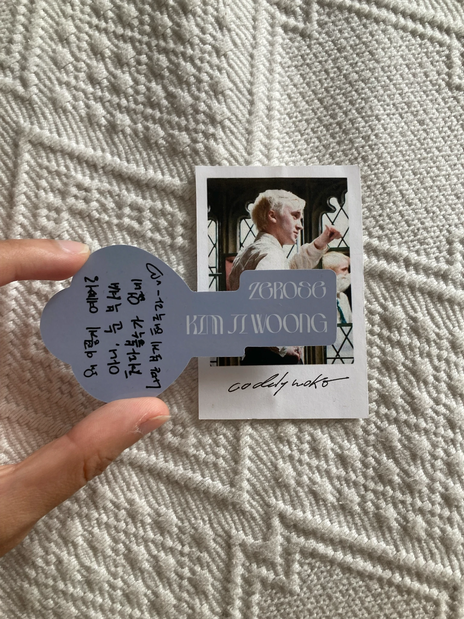 ZEROBASEONE Jiwoong ZEROBASEONE - Jiwoong - Re-flow Album message card album inclusion listing photo 2